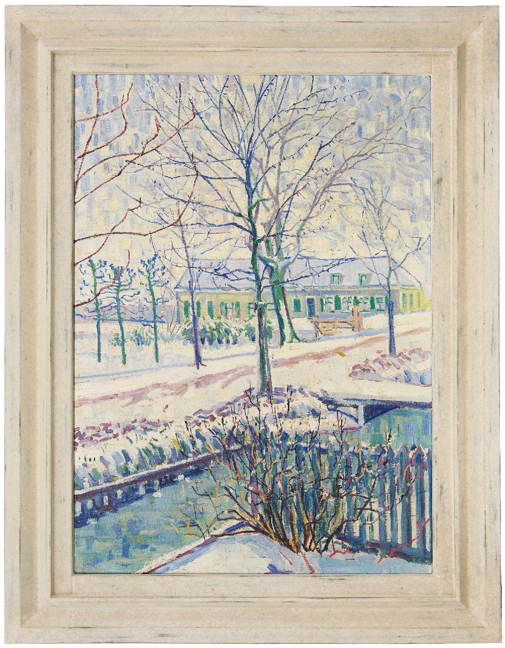 Schuhmacher W.G.C.  | Wijtze Gerrit Carel 'Wim' Schuhmacher | Gemälde zum Verkauf angeboten | Schneelandschaft bei Hillegersberg, Rotterdam, Öl auf Leinwand 80,4 x 57,8 cm, zu datieren um 1915