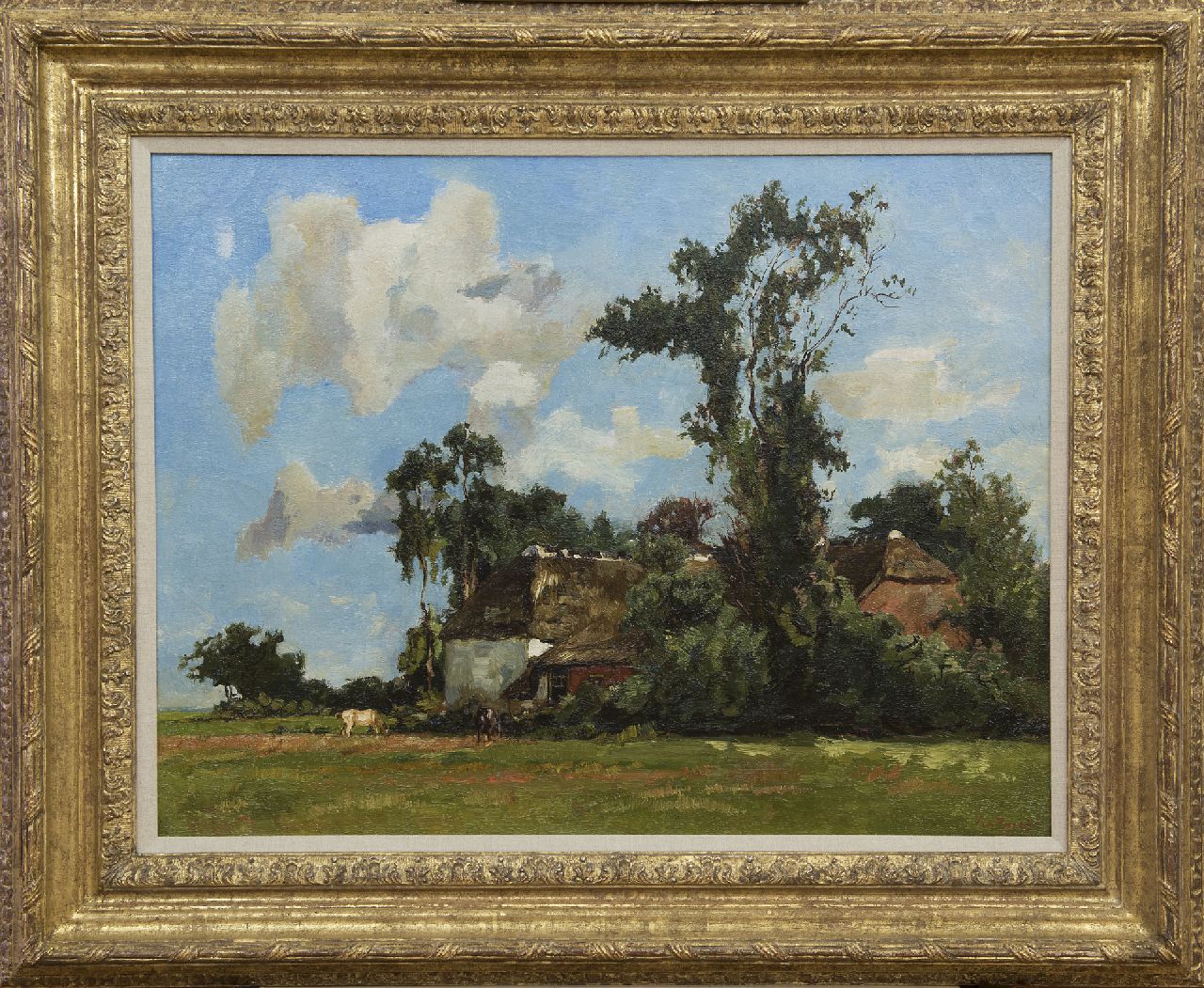 Zwart W.H.P.J. de | Wilhelmus Hendrikus Petrus Johannes 'Willem' de Zwart | Gemälde zum Verkauf angeboten | Bauernhof im Sommer, Öl auf Leinwand 50,5 x 65,4 cm, Unterzeichnet r.u.