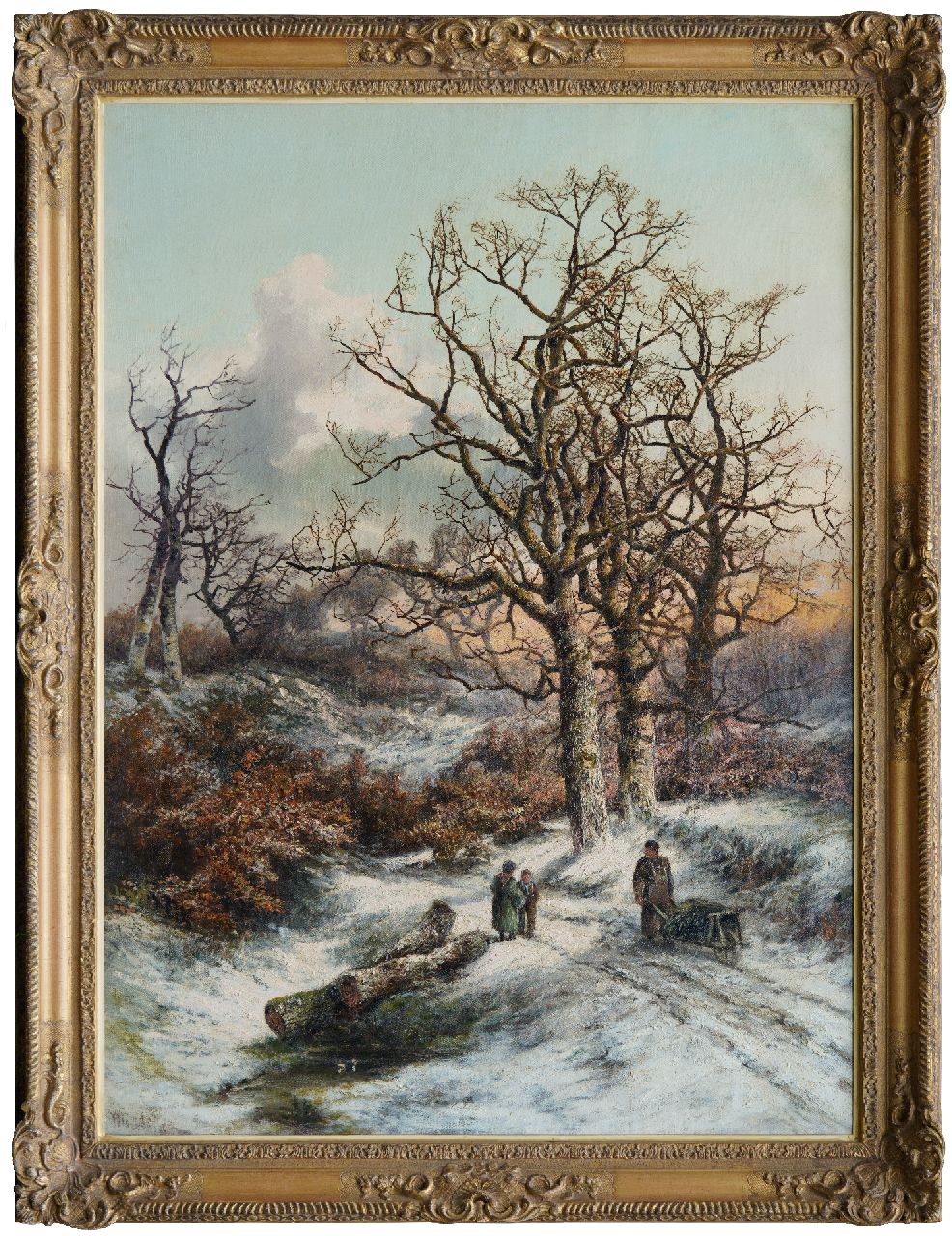 Middelbeek M.C.  | Marius Christiaan Middelbeek | Gemälde zum Verkauf angeboten | Winterliche Waldansicht, Öl auf Leinwand 129,9 x 95,3 cm, Unterzeichnet u.l.