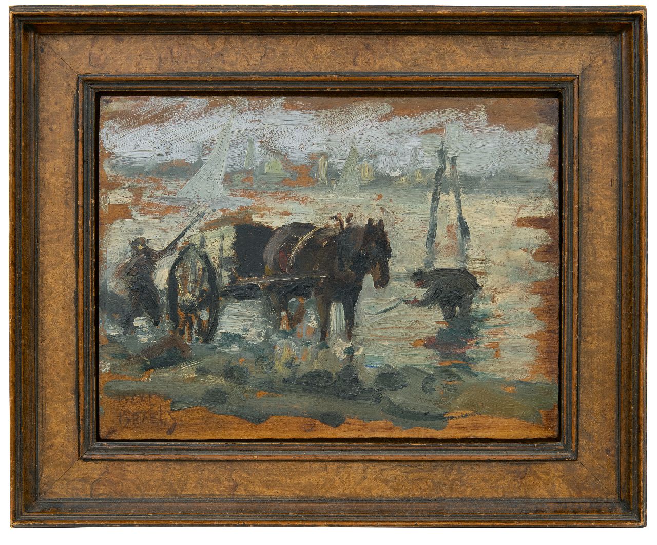 Israels I.L. | 'Isaac' Lazarus Israels | Gemälde zum Verkauf angeboten | Muschelfischer, Öl auf Holz 22,2 x 30,5 cm, Unterzeichnet u.l. und zu datieren 1885-1888 Israels I.L. | 'Isaac' Lazarus Israels | Gemälde zum Verkauf angeboten | Muschelfischer, Öl auf Holz 22,2 x 30,5 cm, Unterzeichnet u.l. und zu datieren 1885-1888