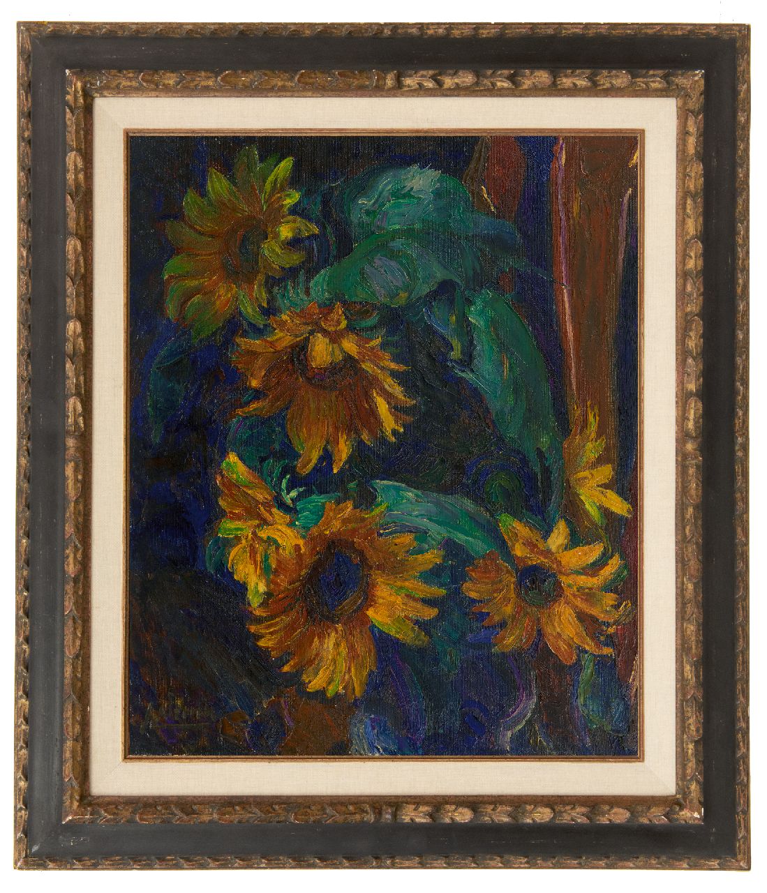 Altink J.  | Jan Altink, Sonnenblumen, Öl auf Leinwand 56,5 x 46,5 cm, Unterzeichnet u.l.