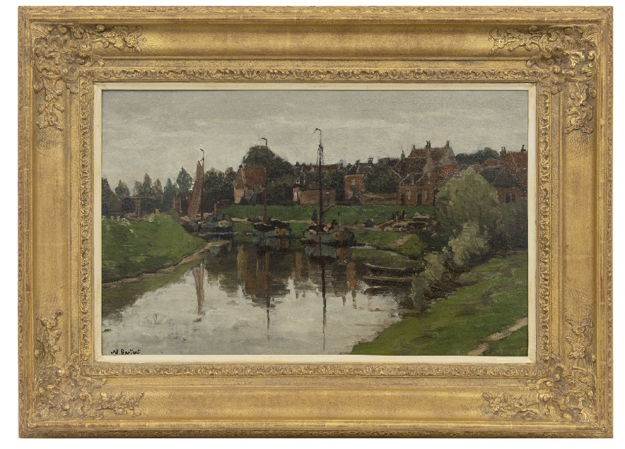 Bastert S.N.  | Syvert 'Nicolaas' Bastert | Gemälde zum Verkauf angeboten | Anblick auf Hattum, Öl auf Leinwand auf Holz 36,4 x 56,2 cm, Unterzeichnet u.l.