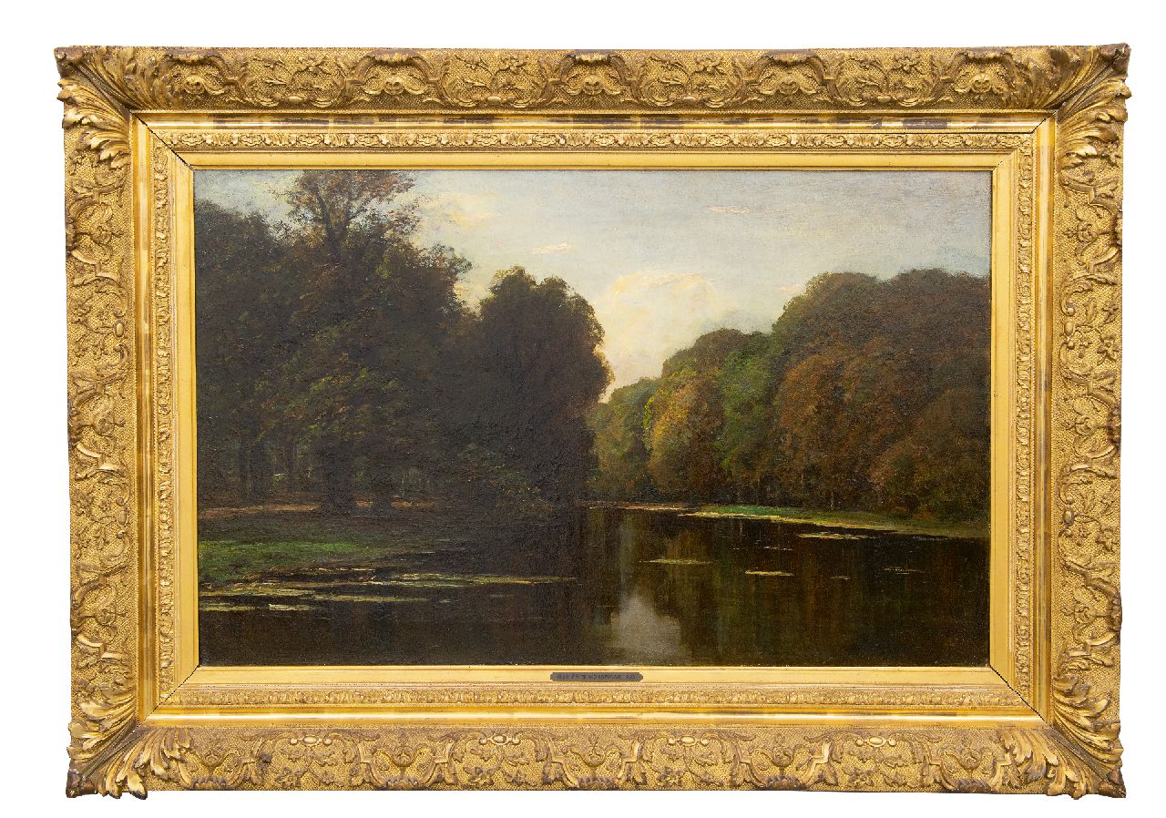 Mondriaan F.H.  | Frédéric Hendrik 'Frits' Mondriaan | Gemälde zum Verkauf angeboten | Teich im Haagse Bos, Öl auf Leinwand 61,8 x 97,3 cm, Unterzeichnet u.r.