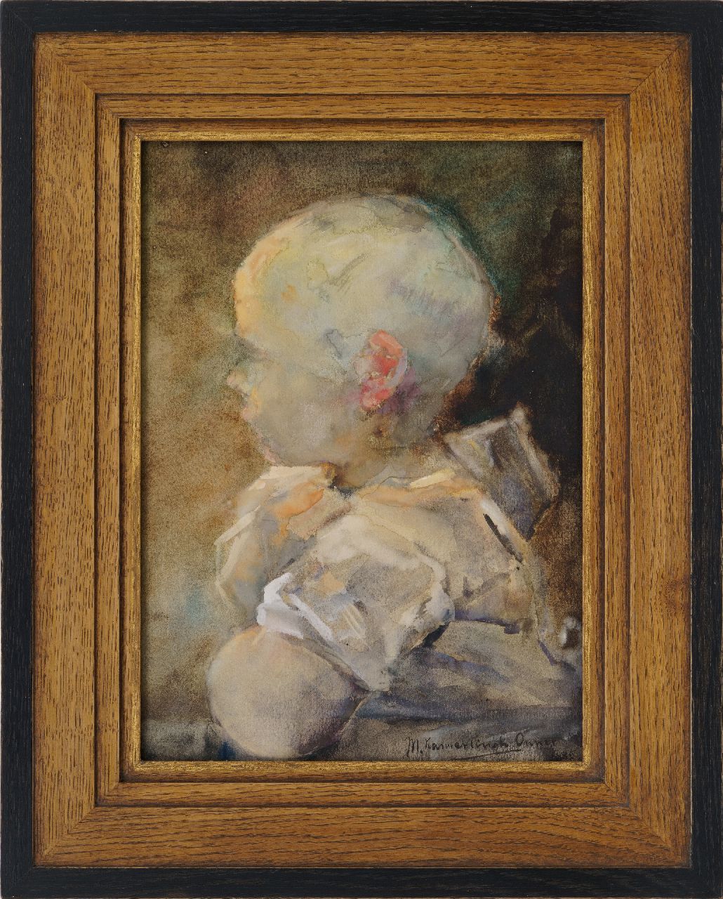 Kamerlingh Onnes M.  | Menso Kamerlingh Onnes, Kinderporträt, Aquarell auf Papier 31,5 x 22,5 cm, Unterzeichnet u.r. und datiert 1889