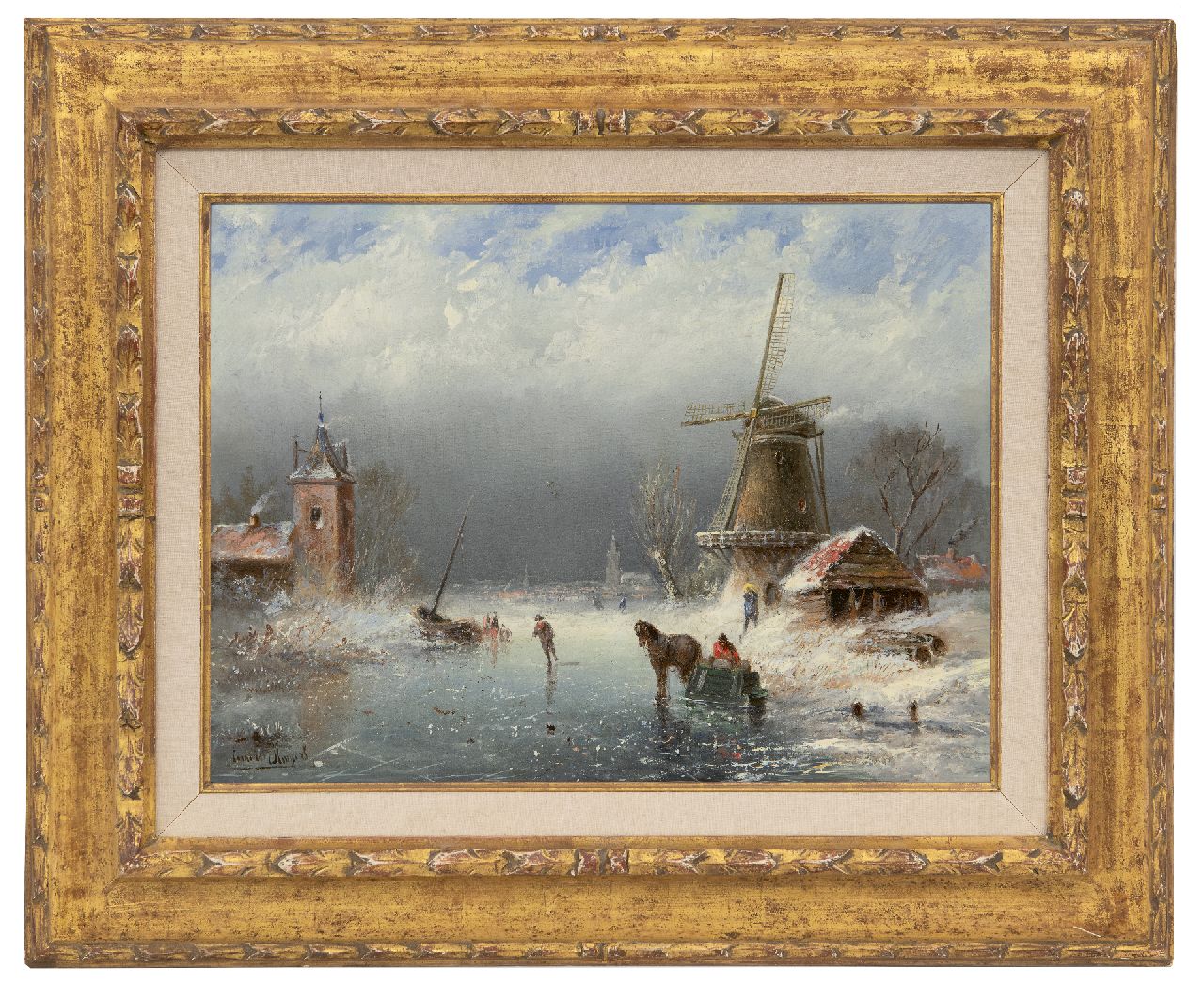 Kuijpers C.  | Cornelis Kuijpers, Eisansicht, Öl auf Leinwand 30,5 x 39,9 cm, Unterzeichnet u.l. und and ca. 1890
