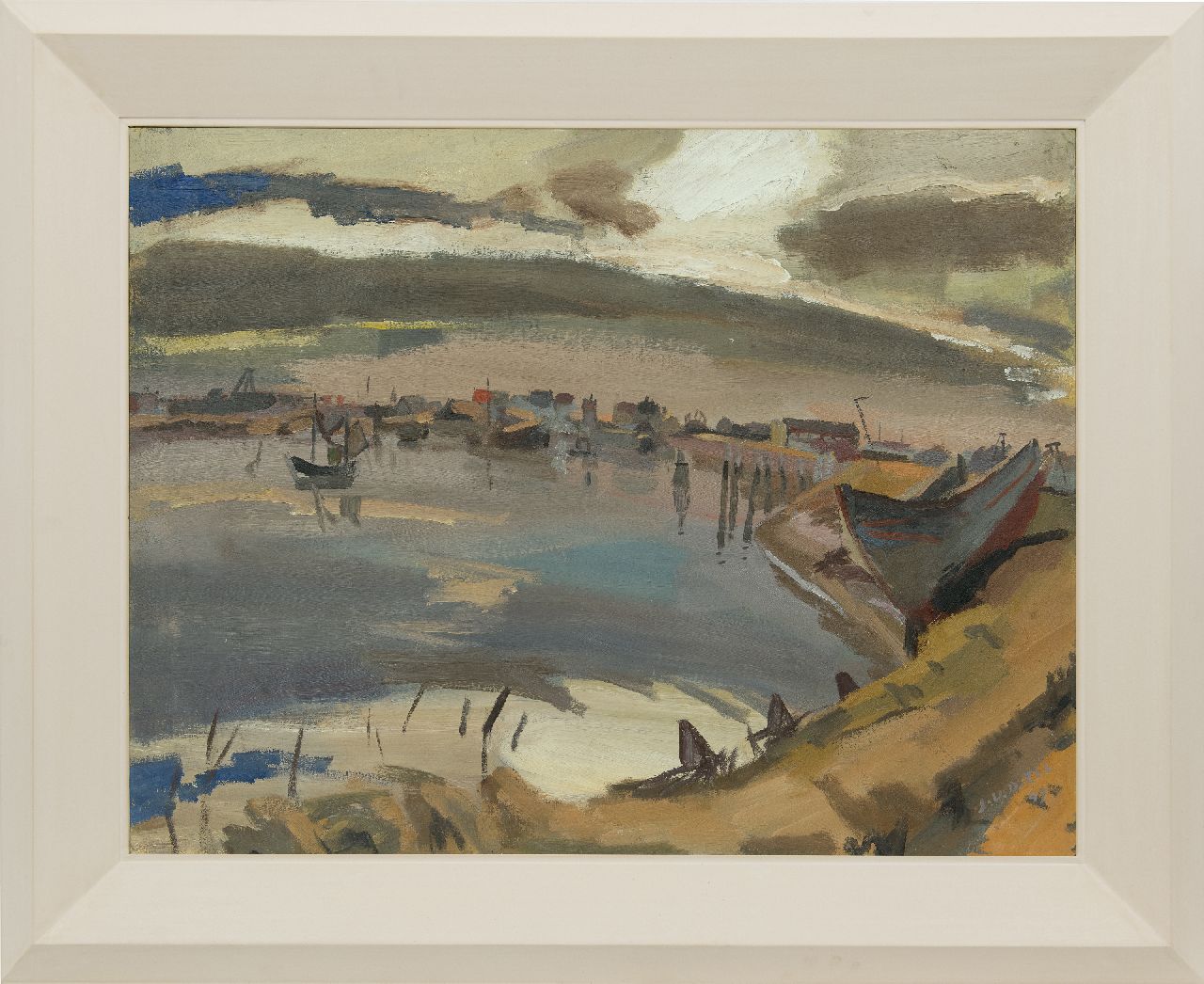Zee J. van der | Jan van der Zee, Hafen, Groningen, Öl auf Leinwand 70,0 x 90,3 cm, Unterzeichnet u.r. und datiert '47 Zee J. van der | Jan van der Zee, Hafen, Groningen, Öl auf Leinwand 70,0 x 90,3 cm, Unterzeichnet u.r. und datiert '47