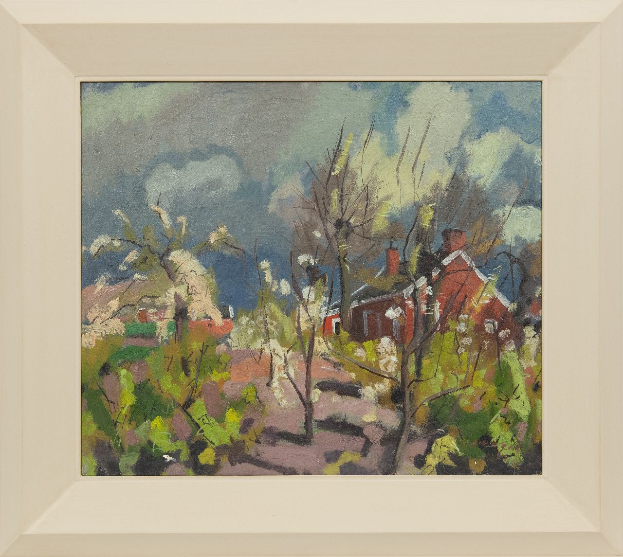 Zee J. van der | Jan van der Zee, Frühlingslandschaft, Groningen, Öl auf Leinwand 60,0 x 70,2 cm, Unterzeichnet u.r. und datiert '44 Zee J. van der | Jan van der Zee, Frühlingslandschaft, Groningen, Öl auf Leinwand 60,0 x 70,2 cm, Unterzeichnet u.r. und datiert '44