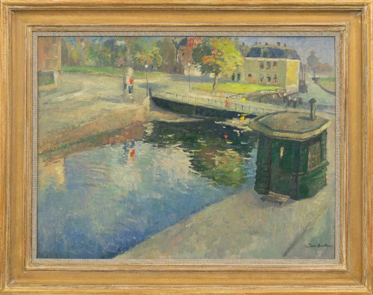 Have J. ten | Jan ten Have, Steentilbrücke, Groningen, Öl auf Leinwand 60,0 x 80,0 cm, Unterzeichnet u.r. und zu datieren um 1925-1930