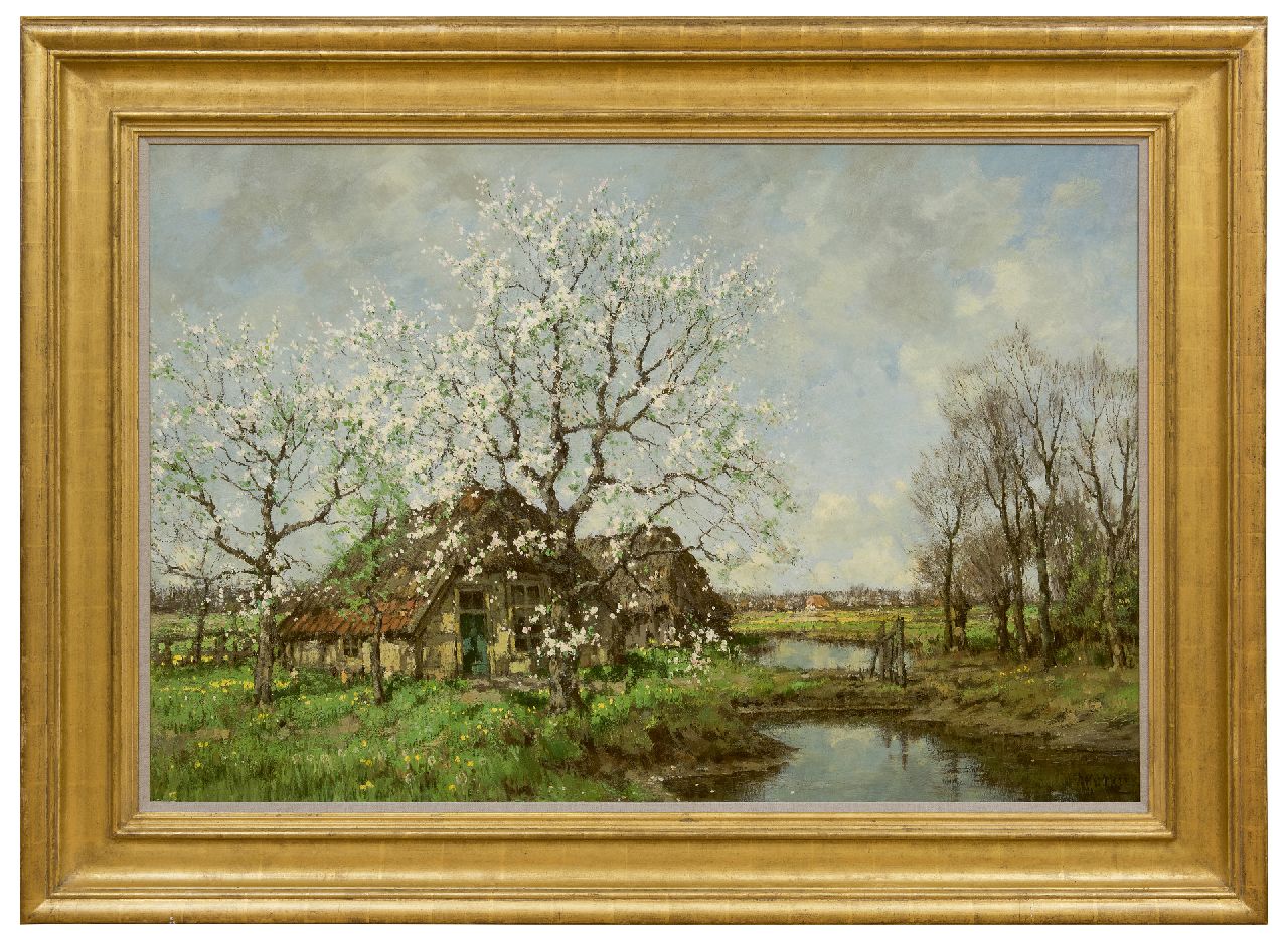 Gorter A.M.  | 'Arnold' Marc Gorter | Gemälde zum Verkauf angeboten | Birnenblüte am Vordense Beek, Öl auf Leinwand 85,3 x 125,4 cm, Unterzeichnet u.r.