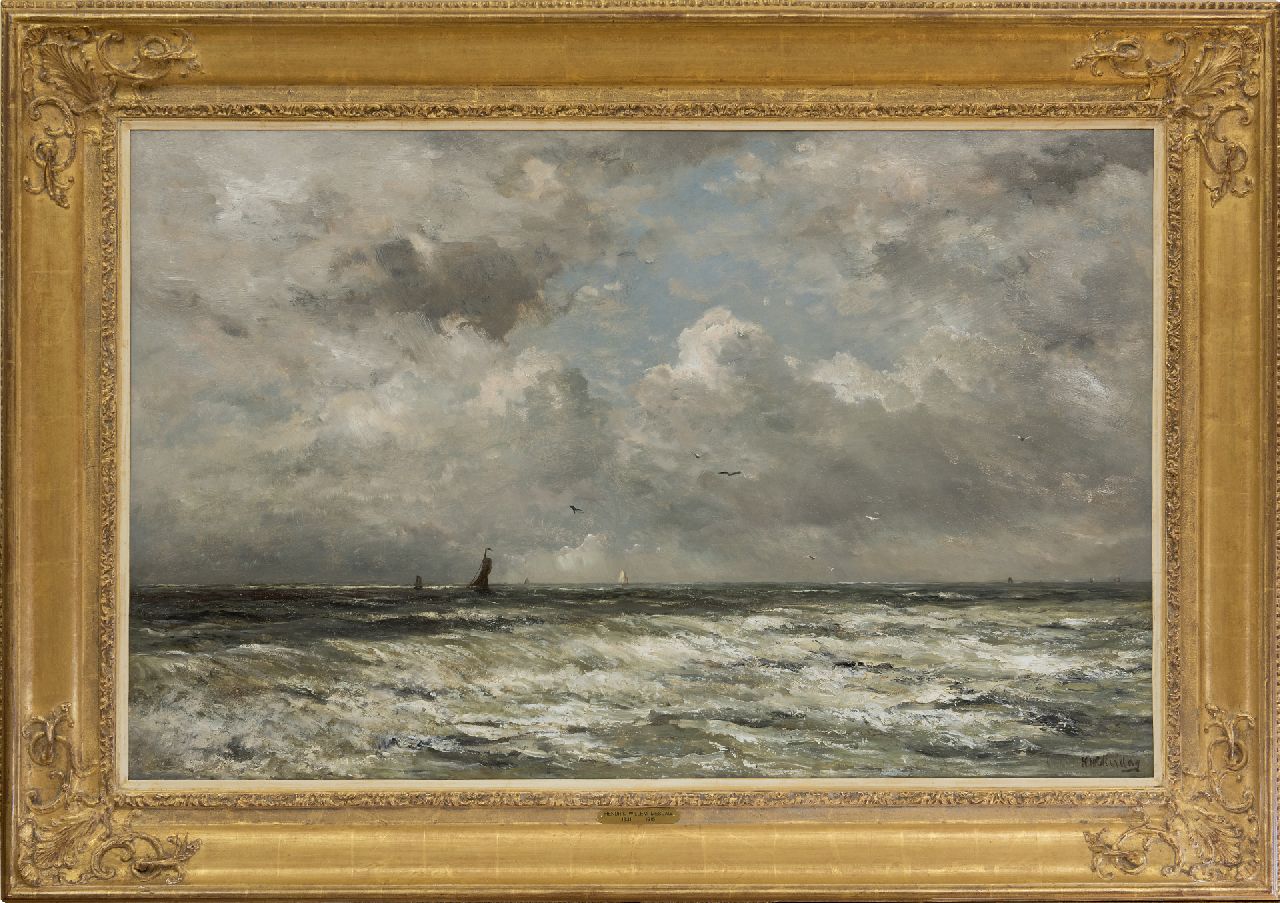 Mesdag H.W.  | Hendrik Willem Mesdag, Die Nordsee, Öl auf Holz 69,7 x 109,0 cm, Unterzeichnet u.r.
