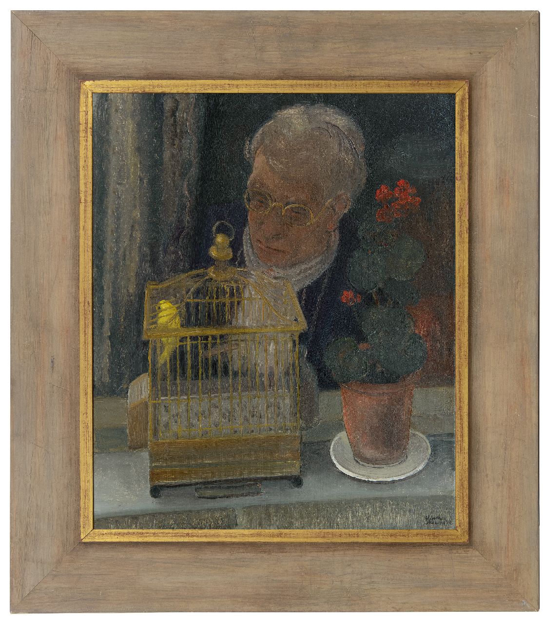 Meurs H.H.  | 'Harmen' Hermanus Meurs, Ihr kleiner Vogel, Öl auf Leinwand 55,3 x 46,1 cm, Unterzeichnet u.r. und datiert '30