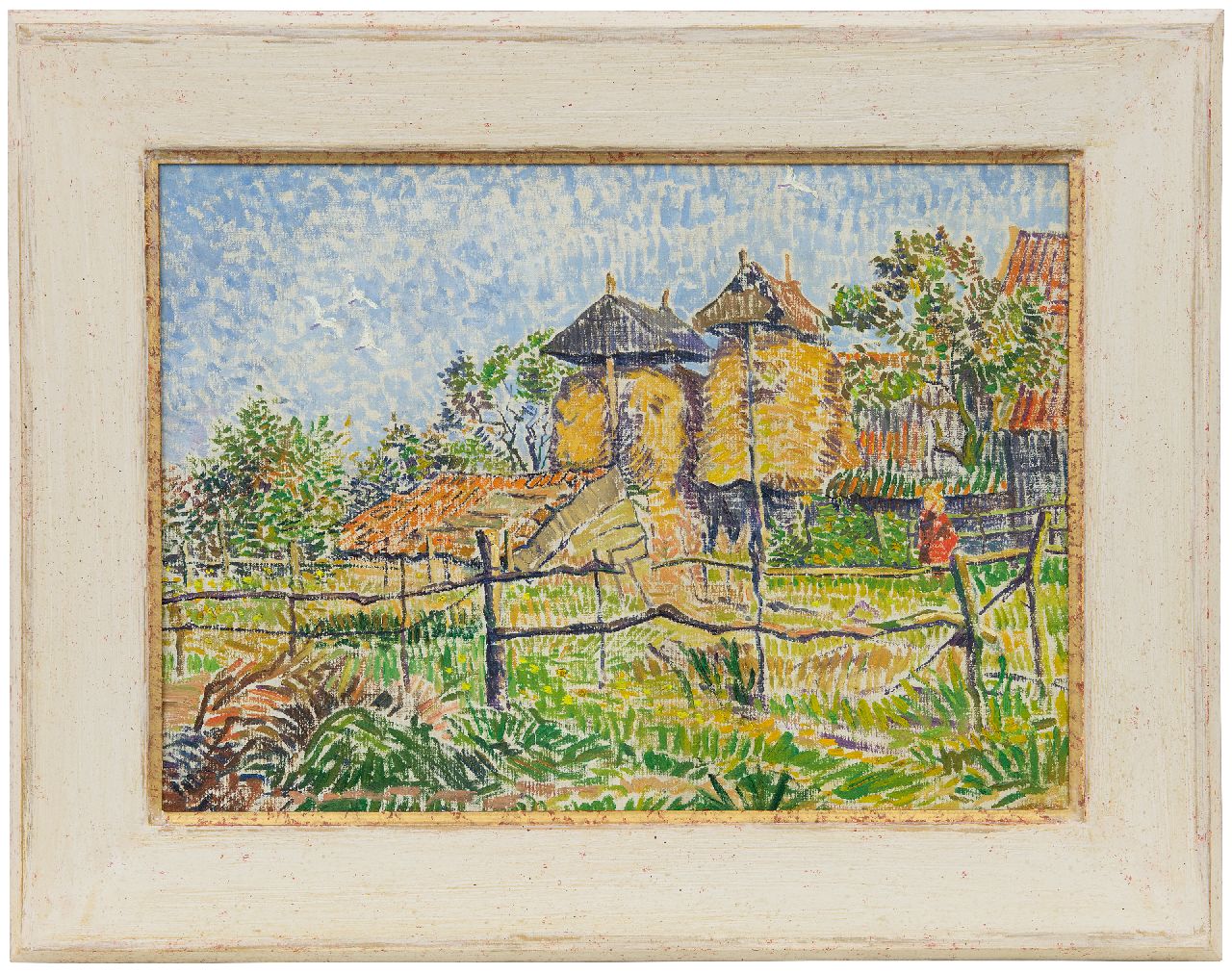 Pijpers E.E.  | 'Edith' Elizabeth Pijpers | Gemälde zum Verkauf angeboten | Sonniger Bauernhof, Öl auf Leinwand 36,8 x 51,9 cm