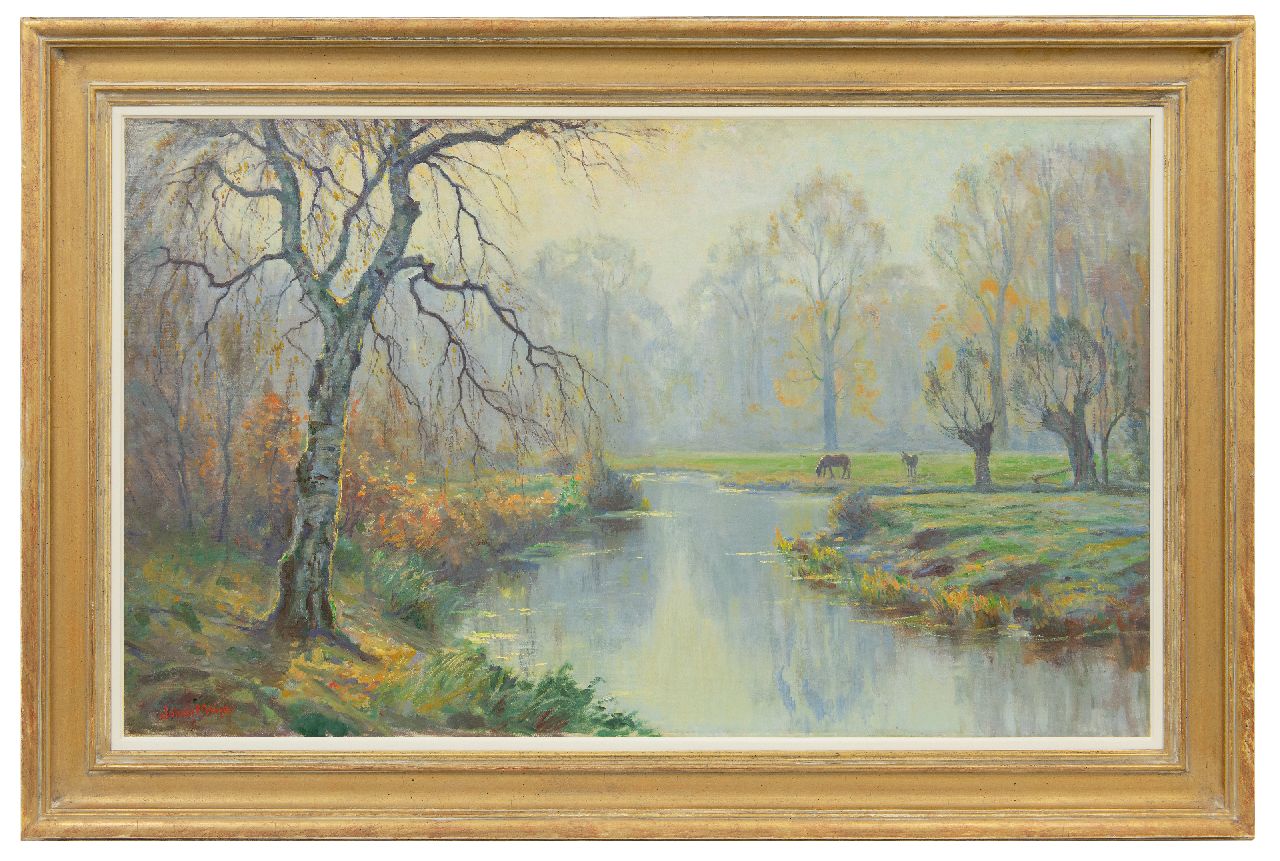 Meijer J.  | Johannes 'Johan' Meijer, Herbstmorgen, Blaricum, Öl auf Leinwand 60,5 x 100,5 cm, Unterzeichnet u.l.