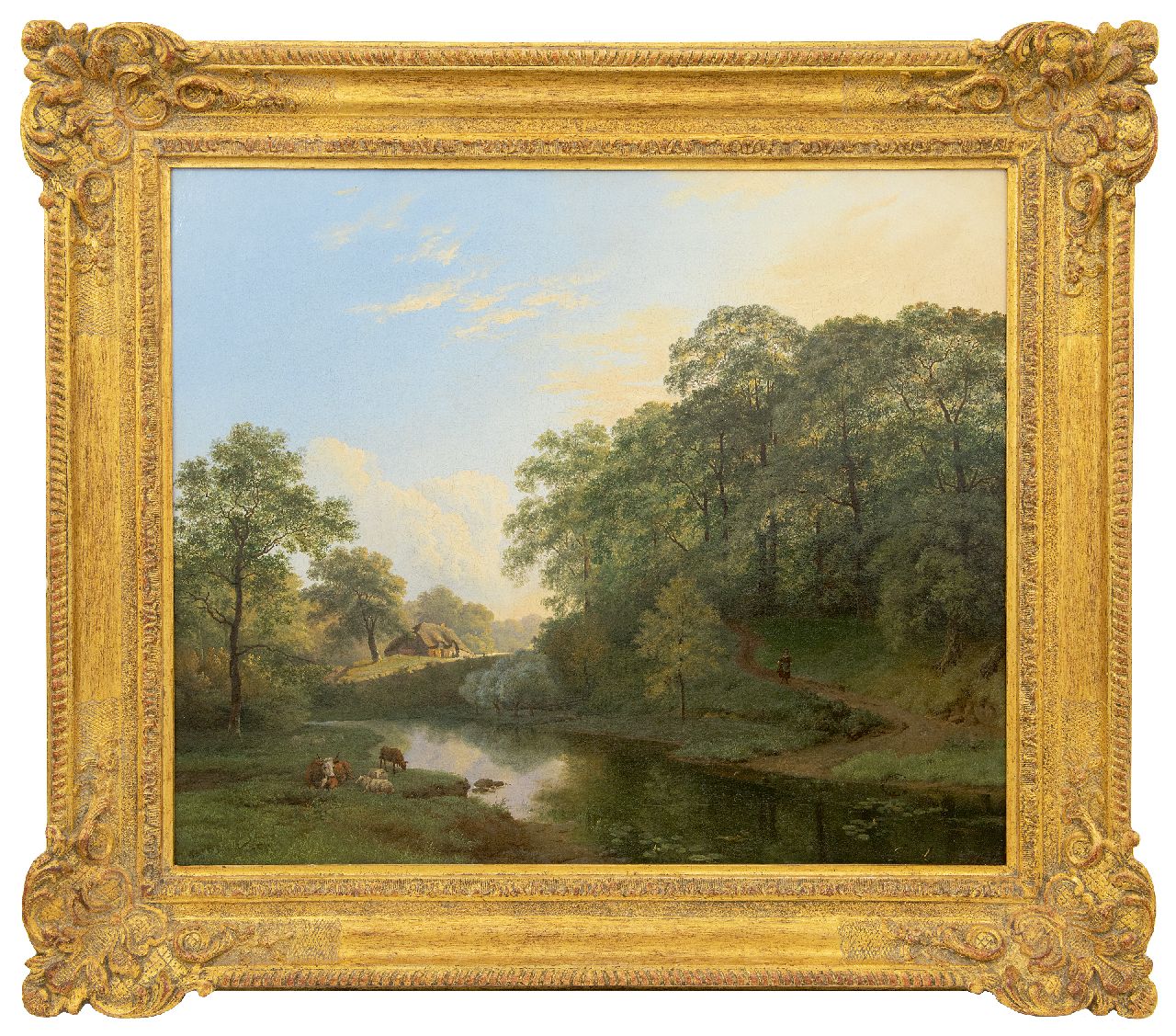 Bodeman W.  | Willem Bodeman, Blick auf Beek mit dem Kastanje Wald, Öl auf Leinwand 62,8 x 74,6 cm, Unterzeichnet u.r.