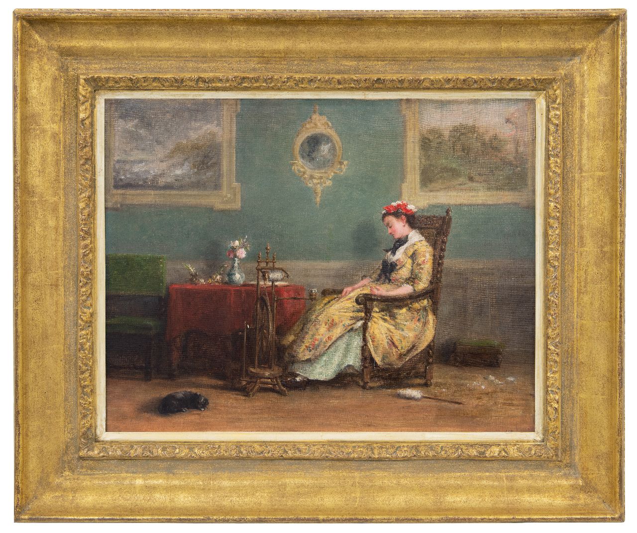 Bles D.J.  | David Joseph Bles | Gemälde zum Verkauf angeboten | Le Repos, Öl auf Leinwand 35,6 x 46,0 cm, Unterzeichnet u.r. (vage) und datiert 1846