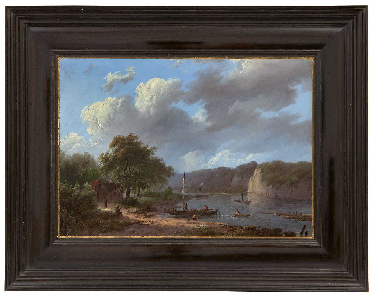 Koekkoek I M.A.  | Marinus Adrianus Koekkoek I | Gemälde zum Verkauf angeboten | Rheinlandschaft, Öl auf Holz 22,1 x 31,1 cm, Unterzeichnet u.m. und datiert 1847