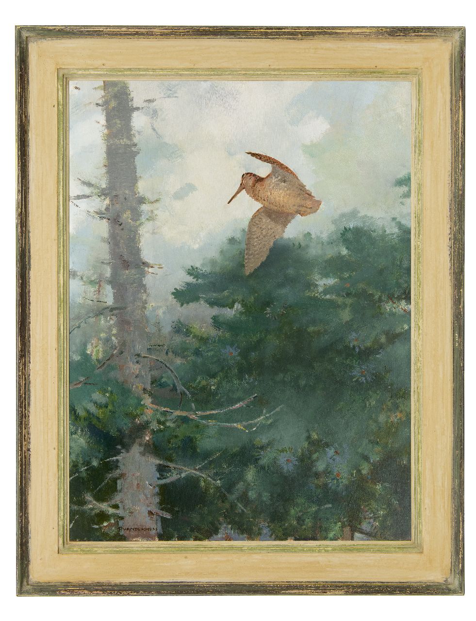 Hem P. van der | Pieter 'Piet' van der Hem, Waldschnepfe, Öl auf Holzfaser 78,5 x 59,5 cm, Unterzeichnet u.l.