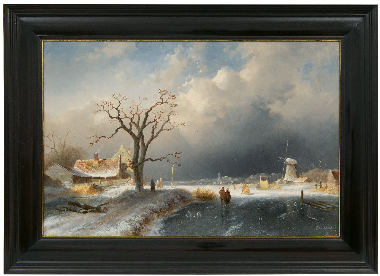 Leickert C.H.J.  | 'Charles' Henri Joseph Leickert, Aufkommender Sturm, Öl auf Leinwand 41,5 x 62,2 cm, Unterzeichnet u.r. und datiert '65