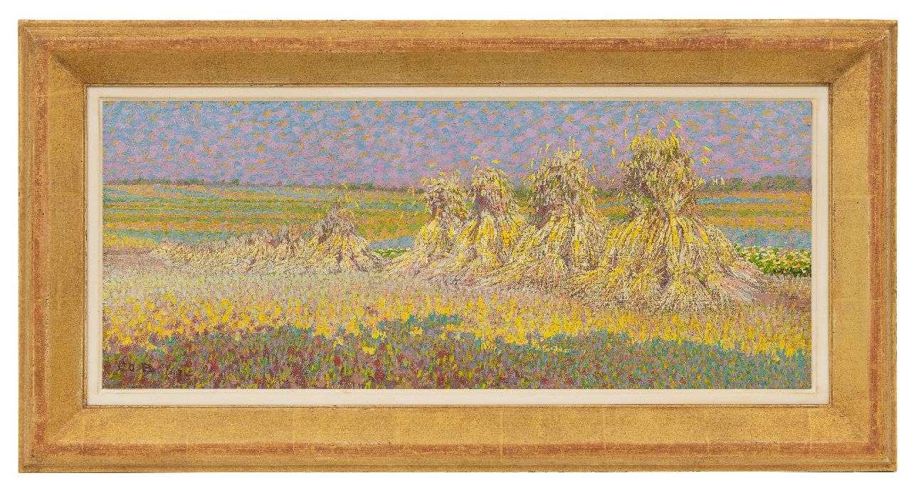 Breman A.J.  | Ahazueros Jacobus 'Co' Breman, Getreidegarn, Öl auf Leinwand 22,7 x 54,3 cm, Unterzeichnet u.l. und datiert 1904