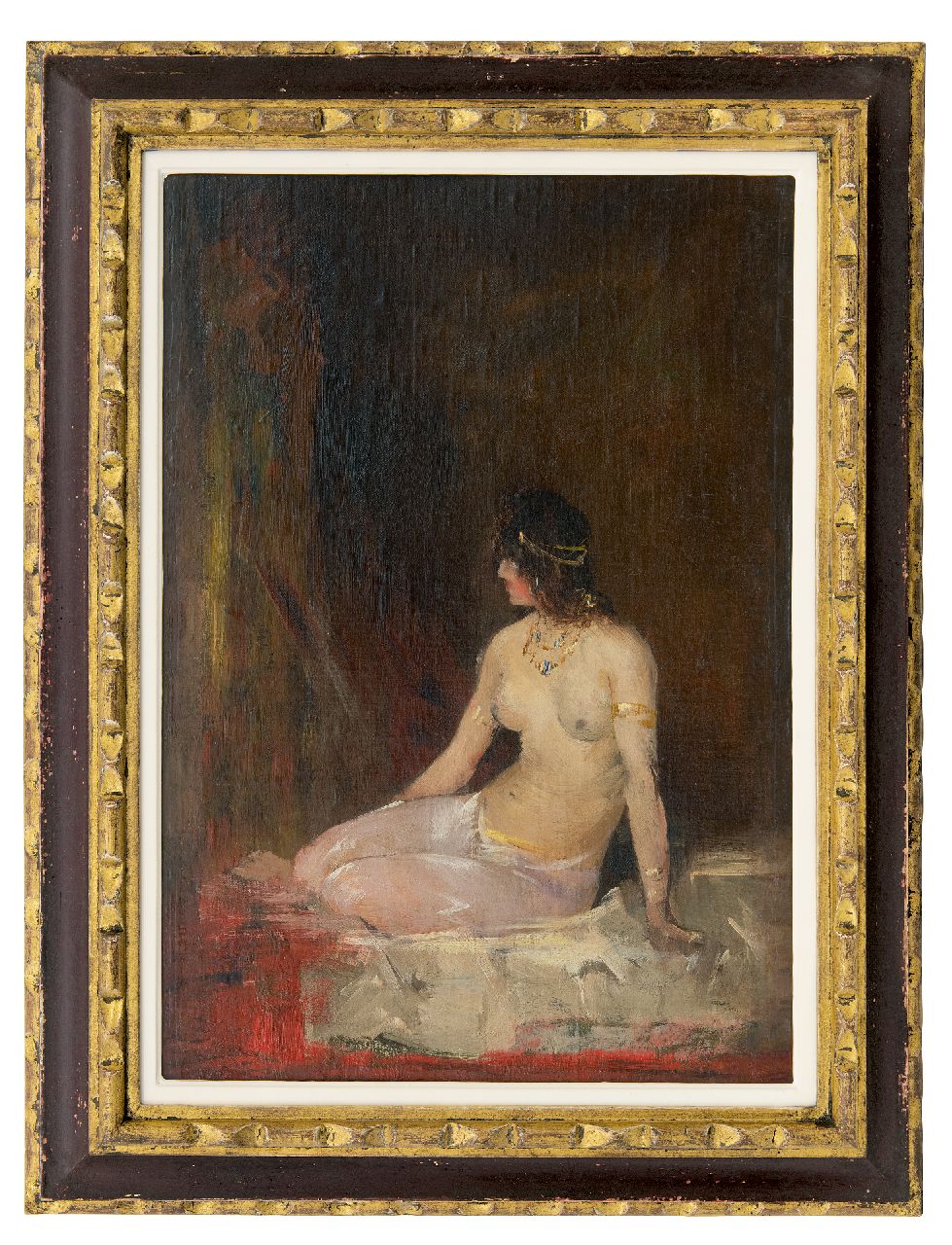 Smith H.  | Hobbe Smith | Gemälde zum Verkauf angeboten | Sitzender Akt, Öl auf Leinwand auf Holz 50,0 x 35,5 cm