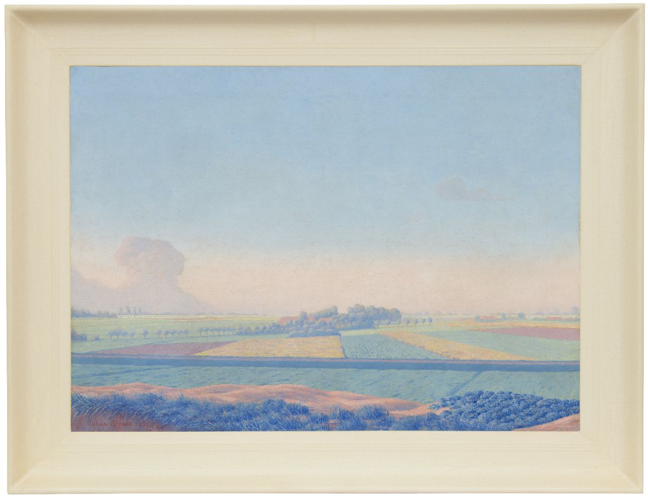 Birnie J.  | Johan Birnie | Gemälde zum Verkauf angeboten | Blumenzwiebelfelder, Öl auf Leinwand 50,5 x 70,5 cm, Unterzeichnet u.l. und datiert 1921