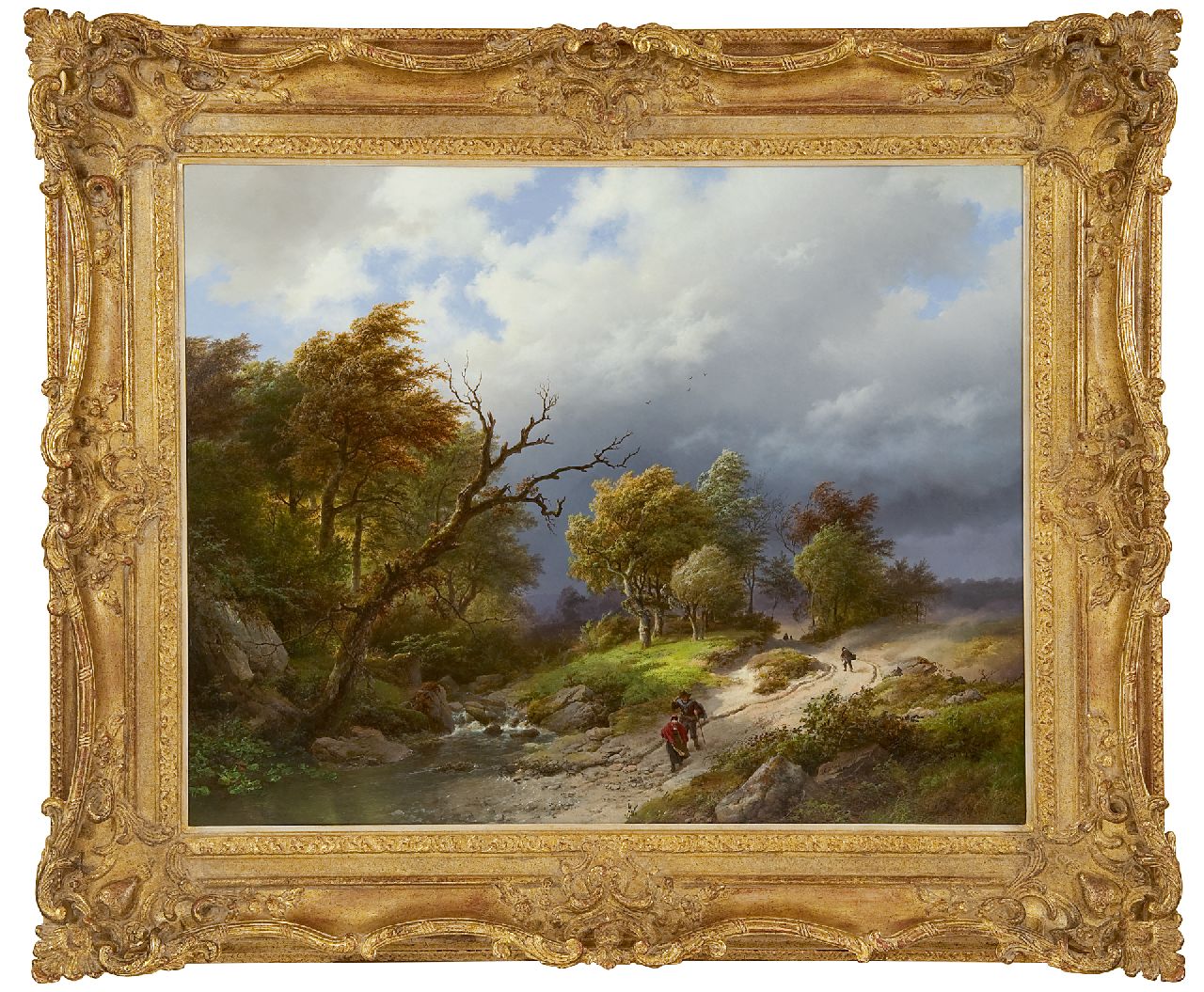 Koekkoek B.C.  | Barend Cornelis Koekkoek | Gemälde zum Verkauf angeboten | Heraufziehendes Unwetter, Öl auf Holz 65,5 x 83,7 cm, Unterzeichnet u.r. und datiert 1843
