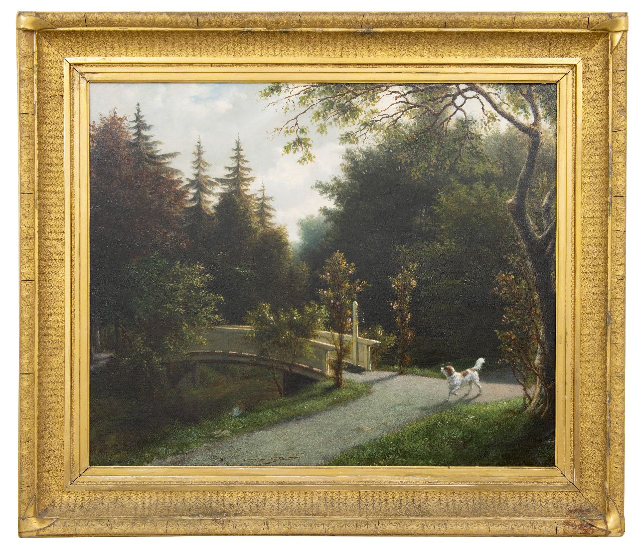 Eerelman O.  | Otto Eerelman | Gemälde zum Verkauf angeboten | Jagdhund in einem Park, Öl auf Leinwand 65,5 x 81,0 cm, Unterzeichnet u.l.