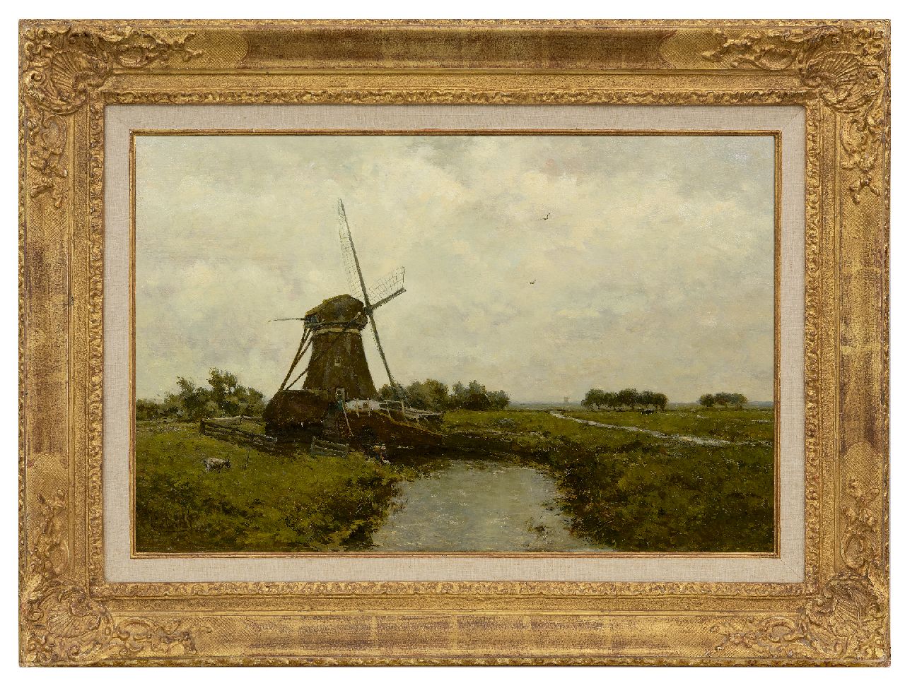 Gabriel P.J.C.  | Paul Joseph Constantin 'Constan(t)' Gabriel, Windmühle bei Leidschendam, Öl auf Holz 39,4 x 60,0 cm, Unterzeichnet u.l.