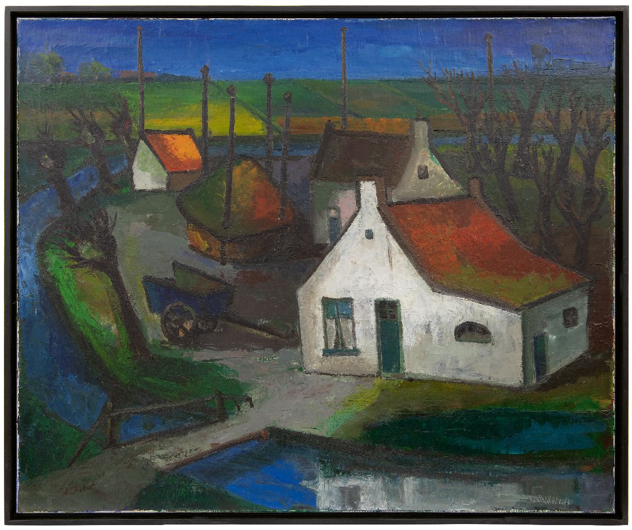 Chabot W.  | Willem 'Wim' Chabot, Bauernhof, Öl auf Leinwand 70,3 x 85,1 cm, Unterzeichnet u.l. und datiert oktober '70
