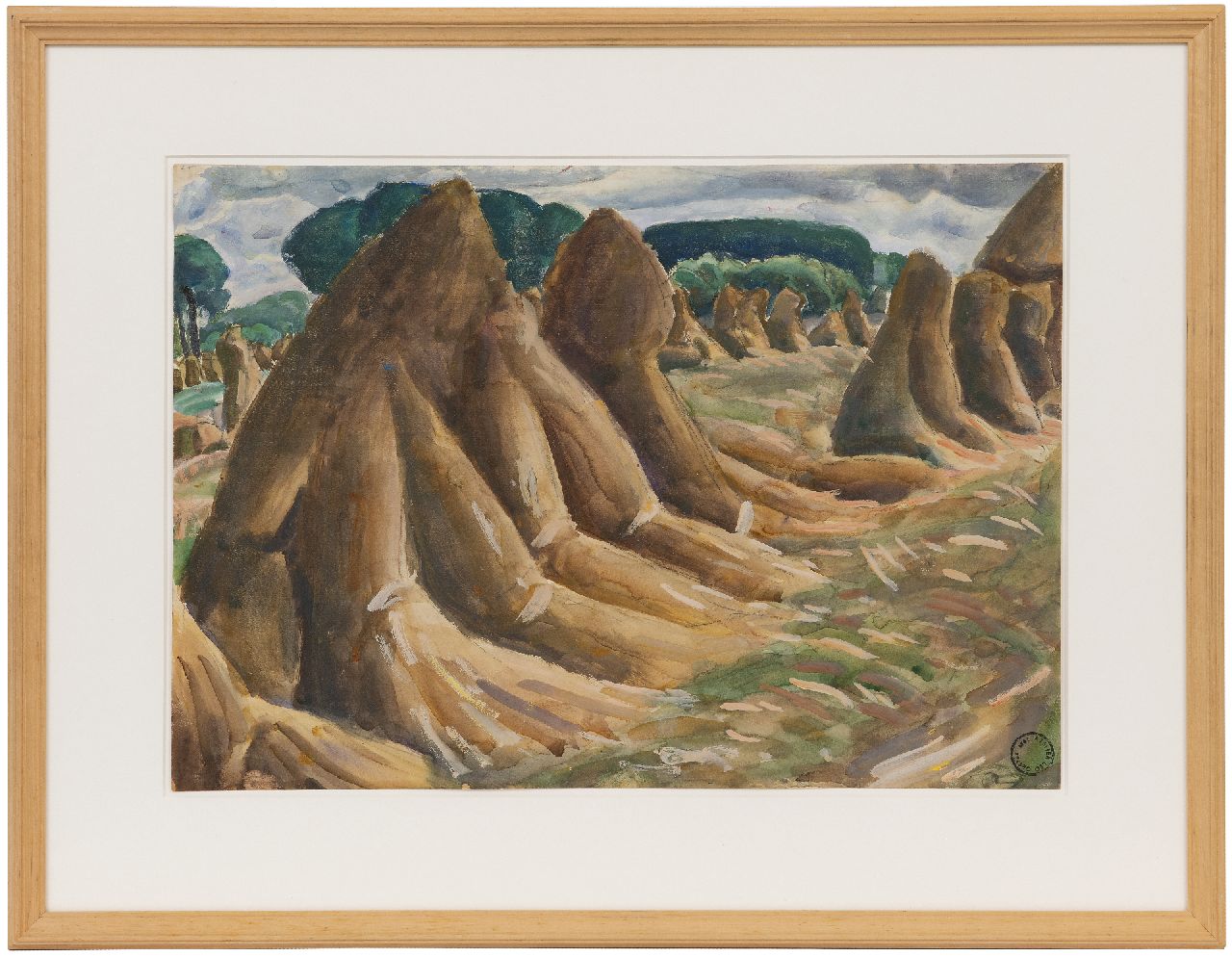 Gestel L.  | Leendert 'Leo' Gestel, Corn Garben, Aquarell und Gouache auf Papier 35,7 x 50,0 cm