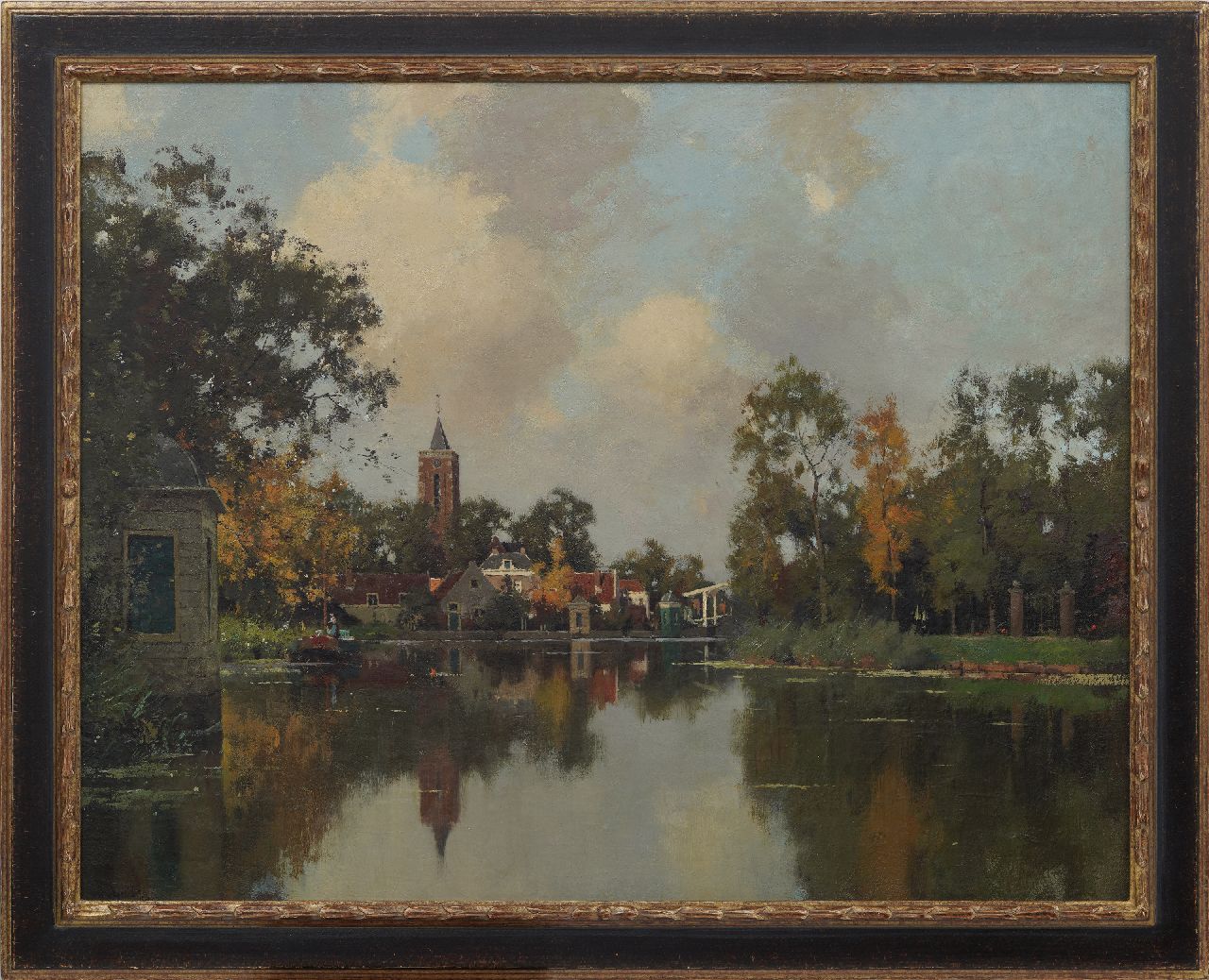 Ligtelijn E.J.  | Evert Jan Ligtelijn, Ansicht von Loenen aan de Vecht, Öl auf Leinwand auf Holz 70,5 x 90,3 cm, Unterzeichnet u.l. und datiert 1939