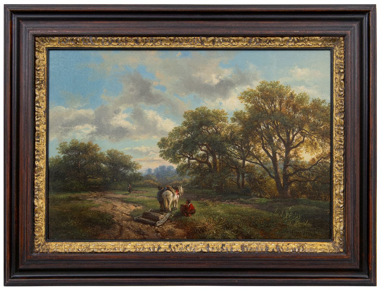 Roelofs W.  | Willem Roelofs, Am Waldrand, Öl auf Leinwand 48,4 x 69,0 cm, Unterzeichnet u.r. und zu datieren um 1850