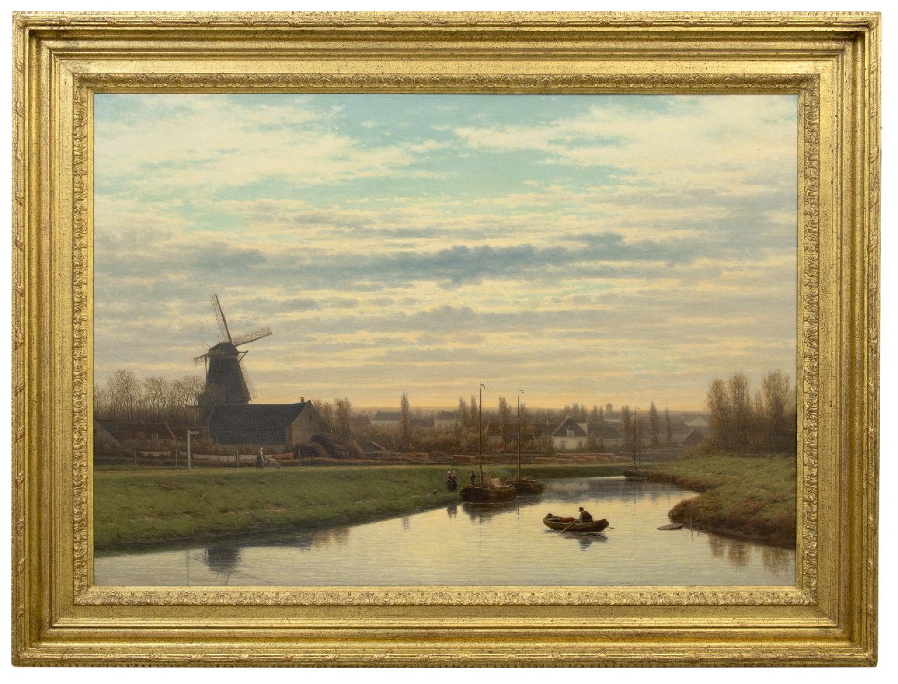 Maaten J.J. van der | Jacob Jan van der Maaten, Blick auf die 'Apeldoorns Kanaal', Öl auf Leinwand 79,9 x 113,5 cm, Unterzeichnet u.l.