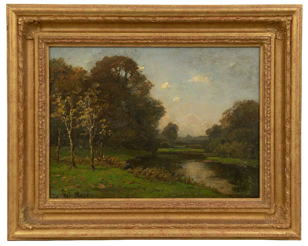 Mondriaan F.H.  | Frédéric Hendrik 'Frits' Mondriaan, Auf dem Fluss Dinkel, Öl auf Papier auf Leinwand 28,9 x 39,5 cm, Unterzeichnet u.l.
