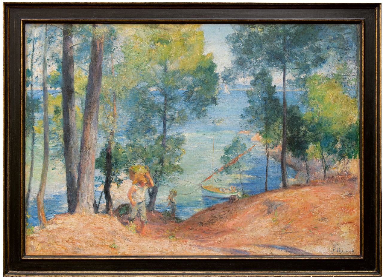 Charavel P.F.A.  | 'Paul' Frédéric Antoine Charavel | Gemälde zum Verkauf angeboten | Boot in der Bucht von Saint-Tropez, Öl auf Leinwand 156,5 x 226,2 cm, Unterzeichnet r.u.