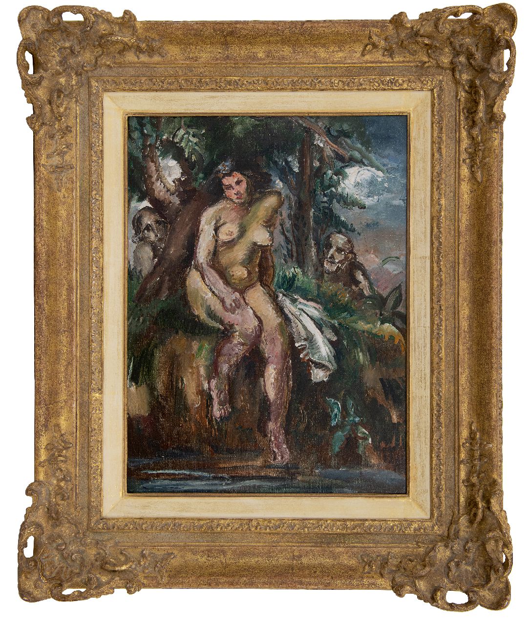 Friesz (toegeschreven aan) Achille Emile Othon | A.E.O. Friesz (toegeschreven aan) | Gemälde zum Verkauf angeboten | Suzanna und die beiden Alten, Öl auf Leinwand 42,5 x 33,0 cm Friesz (toegeschreven aan) Achille Emile Othon | A.E.O. Friesz (toegeschreven aan) | Gemälde zum Verkauf angeboten | Suzanna und die beiden Alten, Öl auf Leinwand 42,5 x 33,0 cm