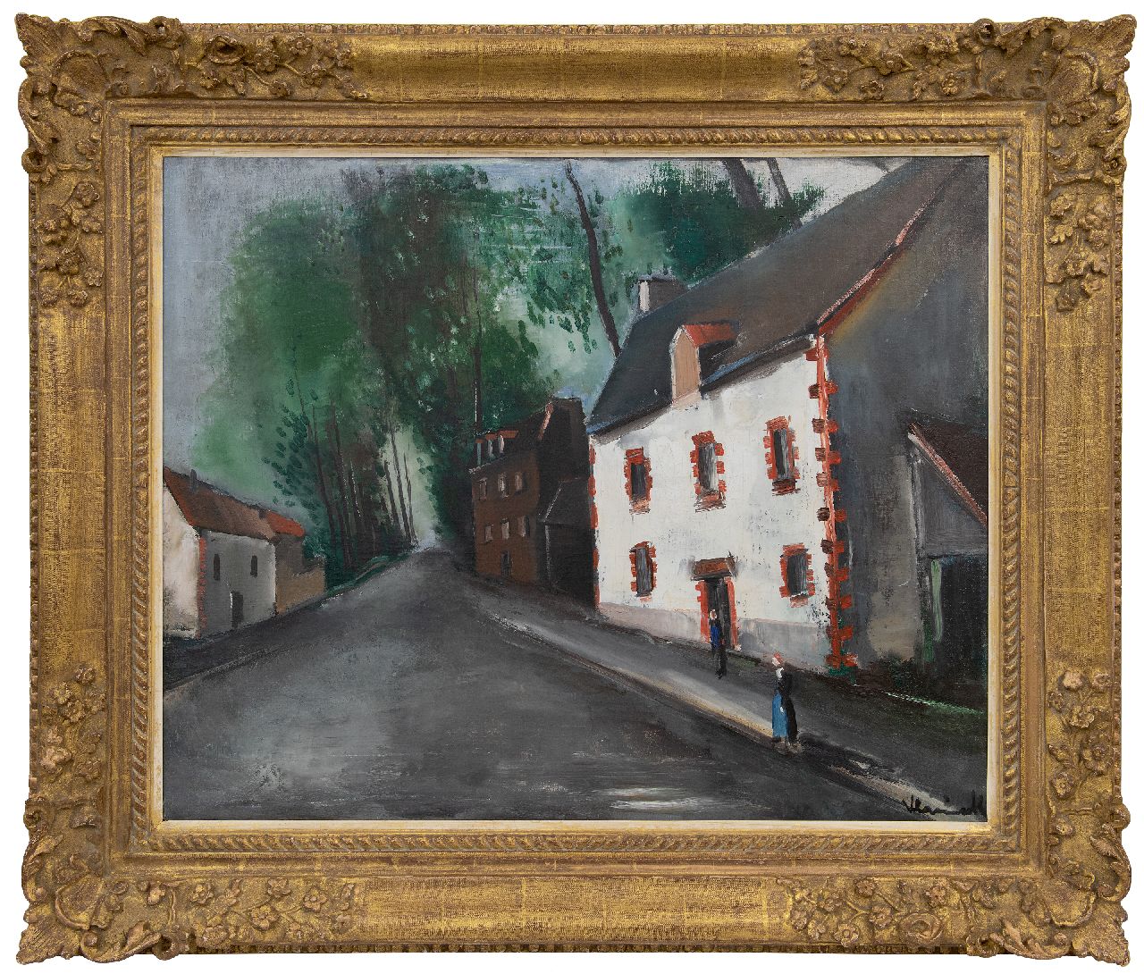 Vlaminck M. de | Maurice de Vlaminck | Gemälde zum Verkauf angeboten | Rue de Village, Öl auf Leinwand 65,5 x 81,0 cm, Unterzeichnet u.r.