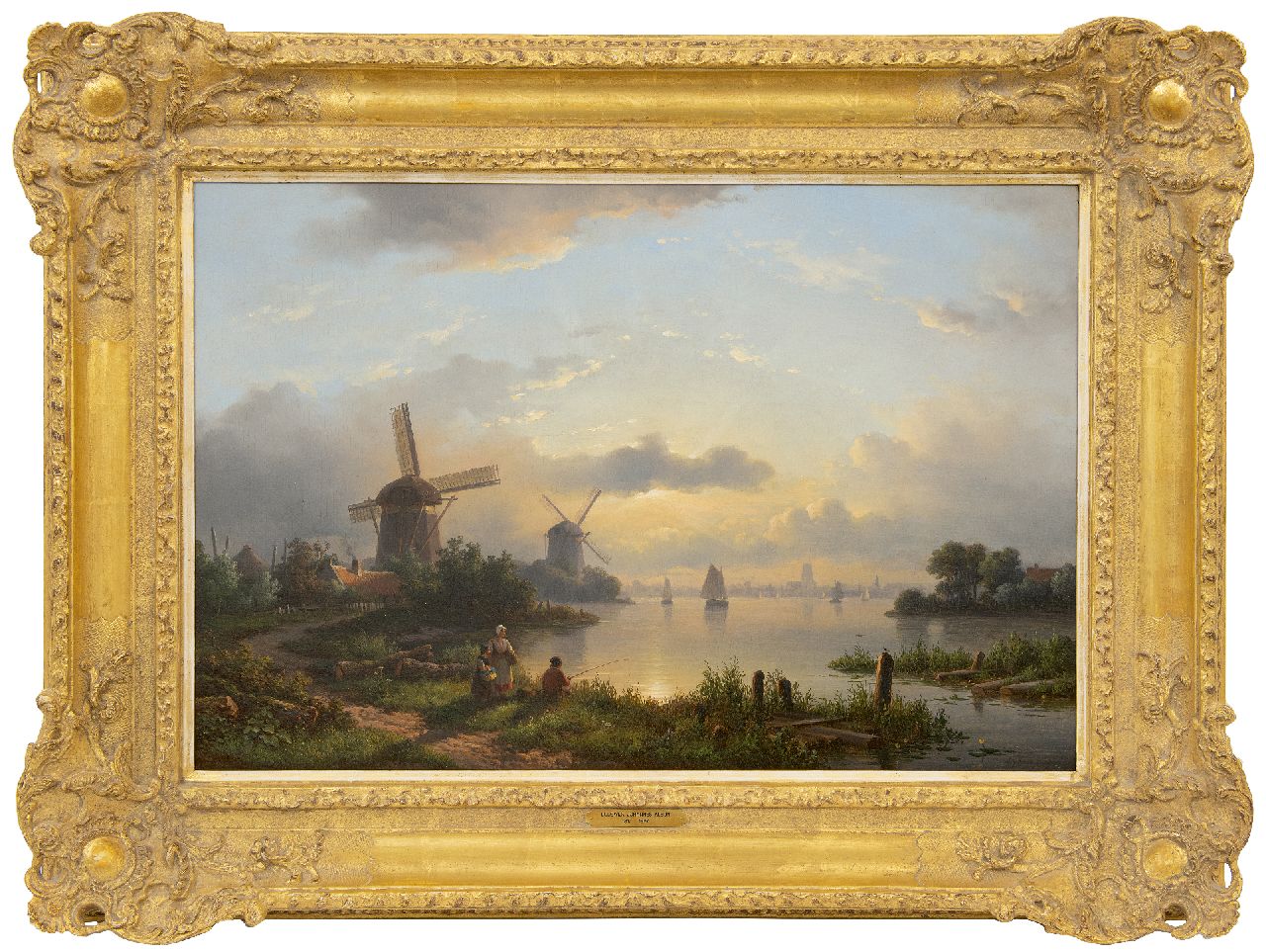 Kleijn L.J.  | Lodewijk Johannes Kleijn, Flusslandschaft, Öl auf Holz 44,5 x 66,2 cm, Unterzeichnet u.r.