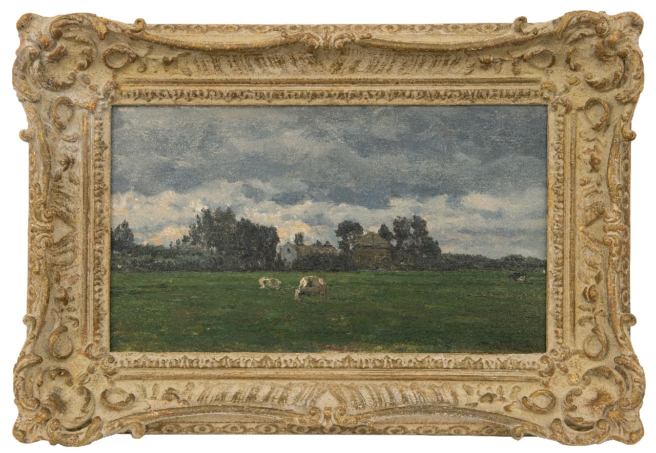 Roelofs W.  | Willem Roelofs, Regenwetter, Öl auf Leinwand 25,1 x 44,8 cm, Unterzeichnet u.r.