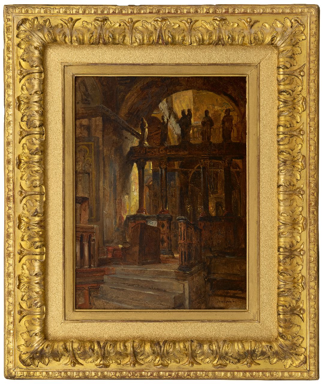 Bosboom J.  | Johannes Bosboom | Gemälde zum Verkauf angeboten | Innenraum einer Ostorthodoxe Kirche, Öl auf Holz 41,9 x 31,4 cm, Unterzeichnet u.r.