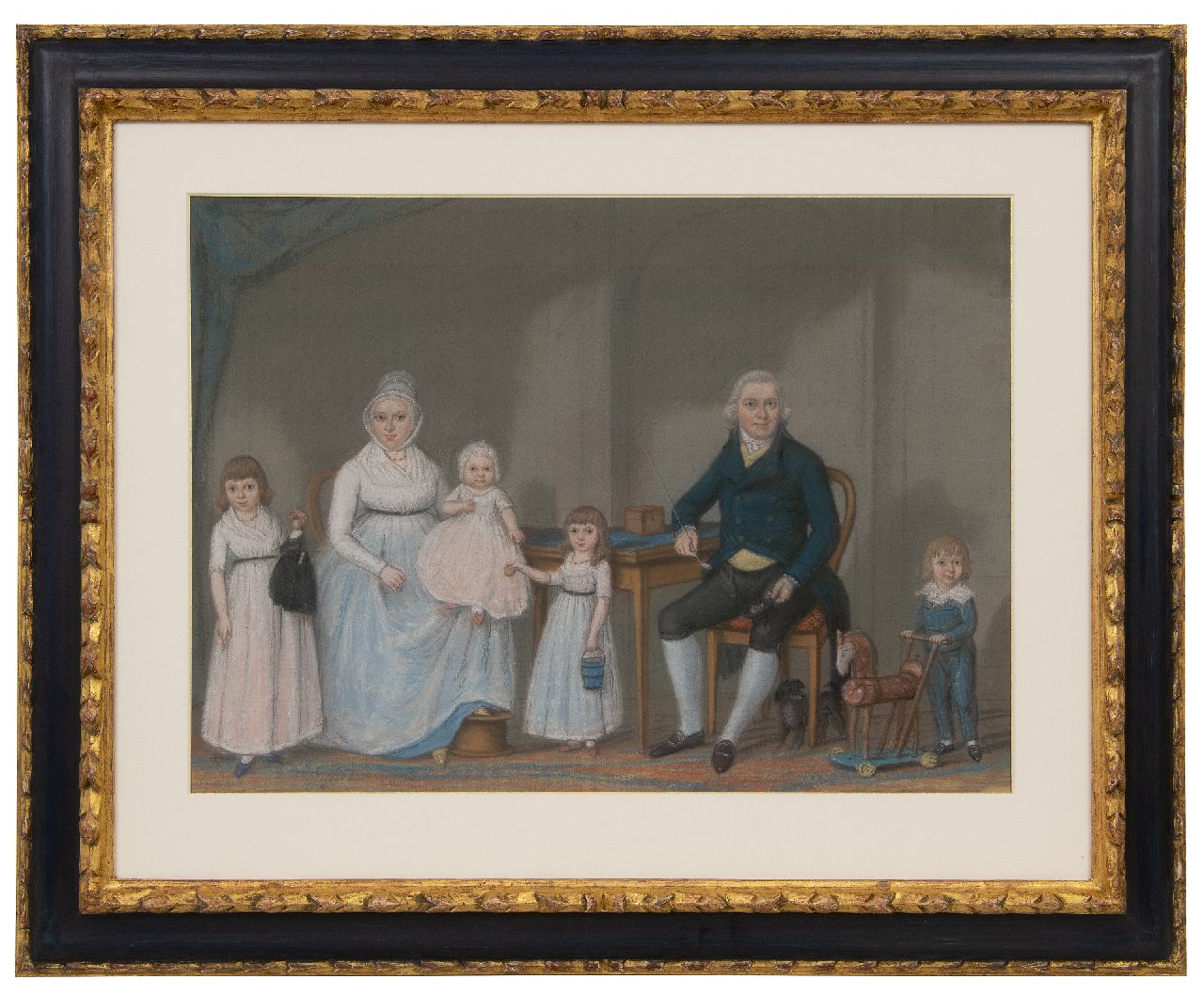 Jelgerhuis R. | Rienk Jelgerhuis, Familienporträt, Pastell auf Papier 42,0 x 57,1 cm, Unterzeichnet u.l. und datiert 5/11 1798 Jelgerhuis R. | Rienk Jelgerhuis, Familienporträt, Pastell auf Papier 42,0 x 57,1 cm, Unterzeichnet u.l. und datiert 5/11 1798