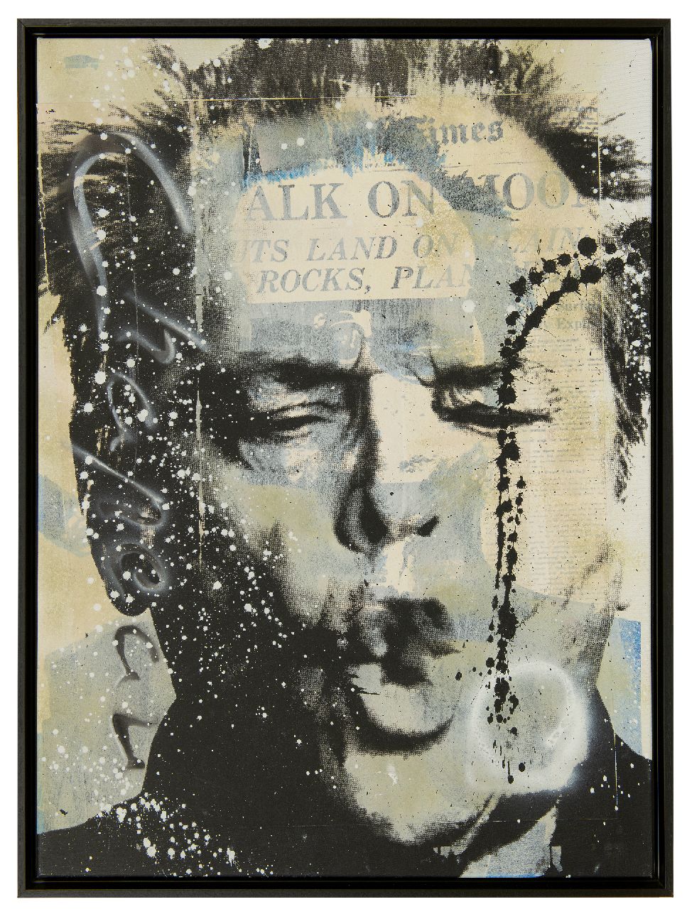 Chapeau R.  | Ronald Chapeau | Gemälde zum Verkauf angeboten | Jack Nicholson, Gemischte Technik auf Leinwand 74,9 x 55,2 cm, Unterzeichnet l.m.
