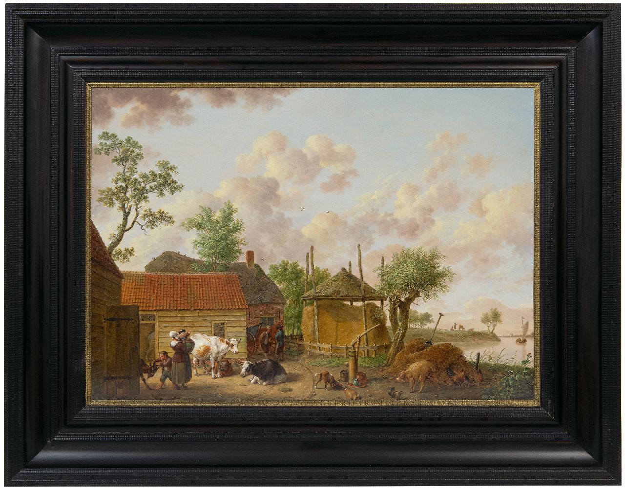 Ouwater I.  | Isaac Ouwater | Gemälde zum Verkauf angeboten | Bauernhof, Öl auf Holz 42,8 x 60,2 cm, Unterzeichnet u.r.