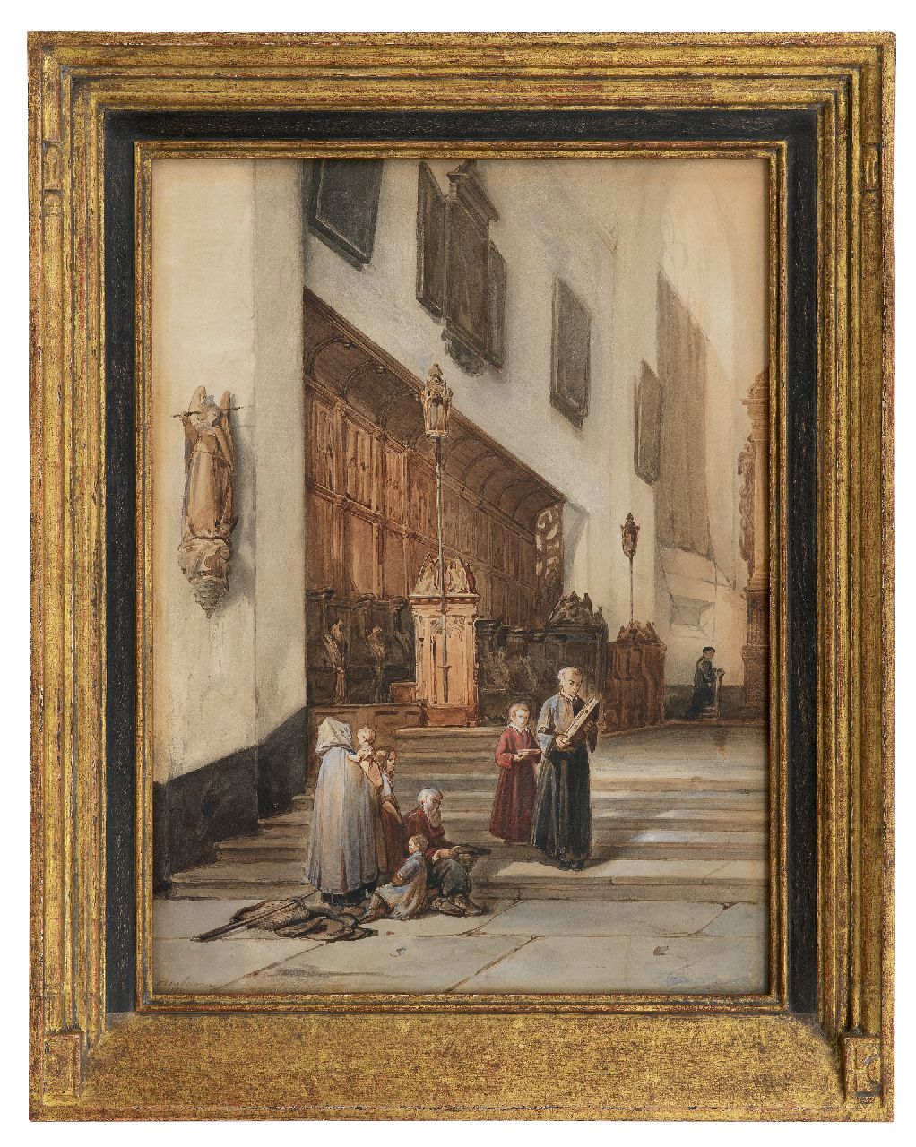 Bosboom J.  | Johannes Bosboom | Aquarelle und Zeichnungen zum Verkauf angeboten | Der Chor der St. Martini in Emmerich, Aquarell auf Papier 55,6 x 41,0 cm, Unterzeichnet u.l. und datiert 1859