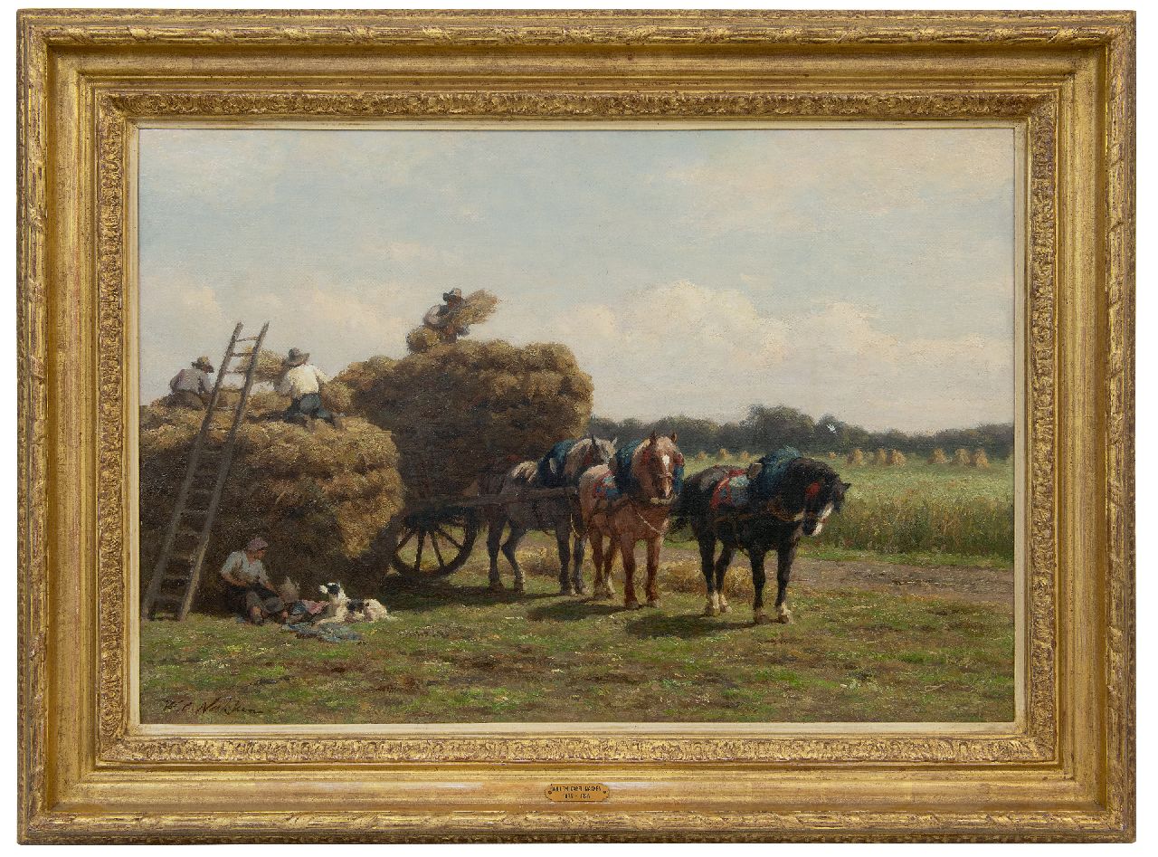 Nakken W.K.  | Willem Karel 'W.C.' Nakken | Gemälde zum Verkauf angeboten | Heuzeit, Öl auf Leinwand 52,1 x 76,6 cm, Unterzeichnet u.l.