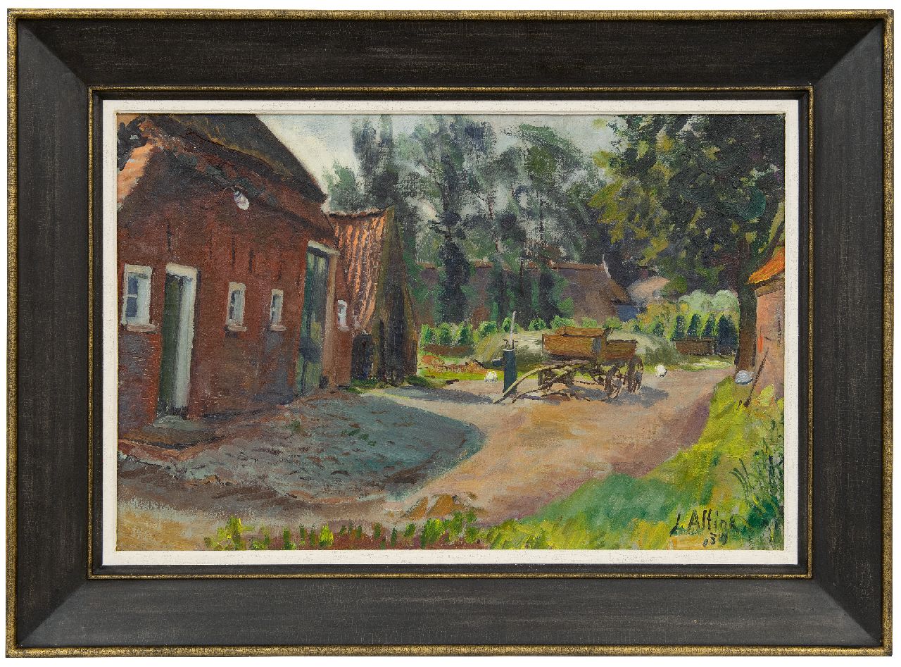 Altink J.  | Jan Altink, Bauernhof mit Wagen, Öl auf Leinwand 44,4 x 66,1 cm, Unterzeichnet u.r. und datiert '39