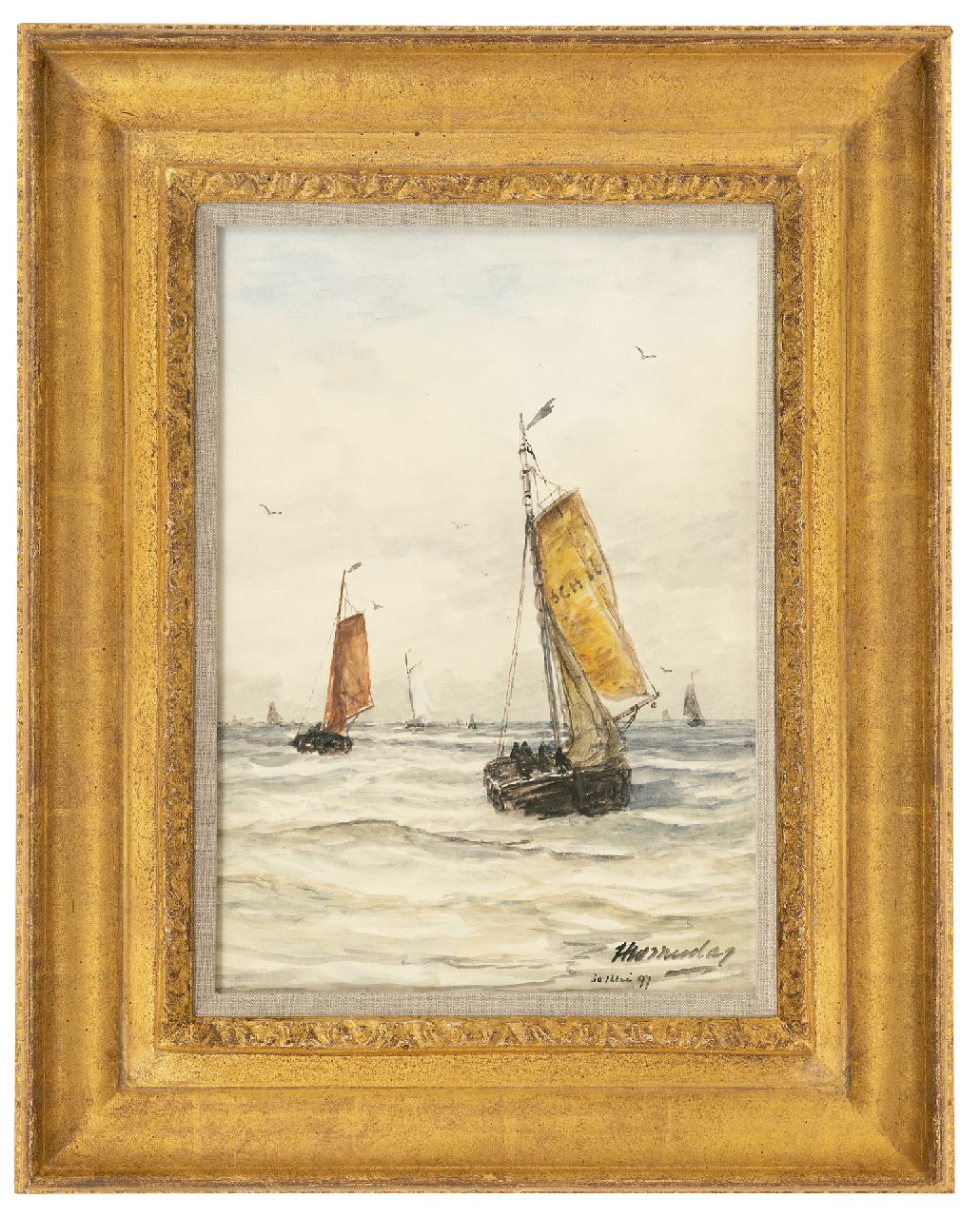 Mesdag H.W.  | Hendrik Willem Mesdag, Nach dem Sturm bei Scheveningen, Aquarell und Gouache auf Papier 36,6 x 26,7 cm, Unterzeichnet u.r. und datiert 30 Mei 97