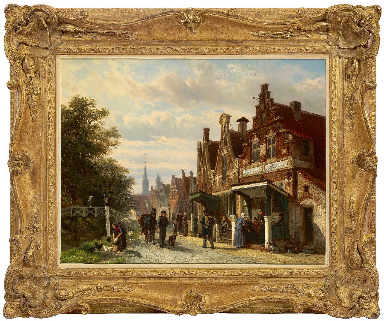 Springer C.  | Cornelis Springer | Gemälde zum Verkauf angeboten | Makkum, Friesland, Öl auf Holz 44,8 x 57,3 cm, Unterzeichnet r.u. und datiert 1871