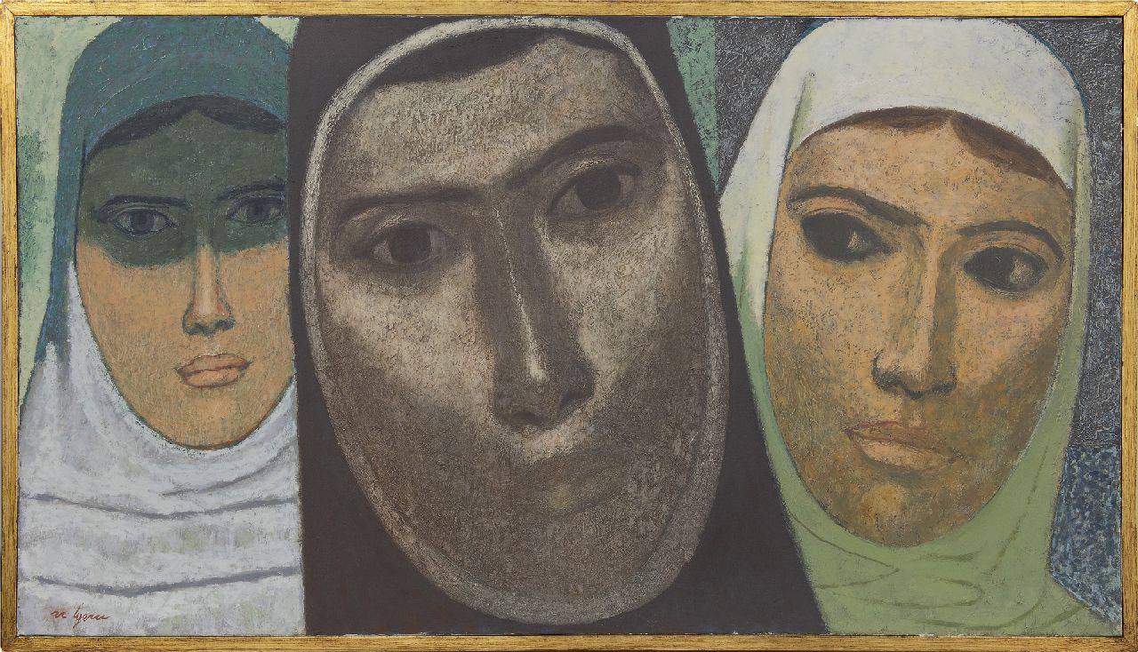 Iyem N.  | Nuri Iyem, Porträt von drei Frauen, Öl auf Leinwand 53,5 x 99,0 cm, Unterzeichnet l.u.