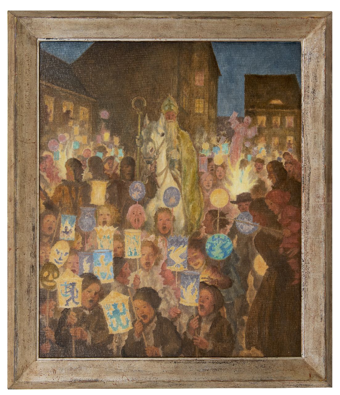 Münzer A.F.T.  | Adolph Franz Theodor 'Adolf' Münzer | Gemälde zum Verkauf angeboten | Martinszug 1934, Öl auf Leinwand 80,8 x 66,0 cm, Unterzeichnet im Verso und datiert im Verso 1934